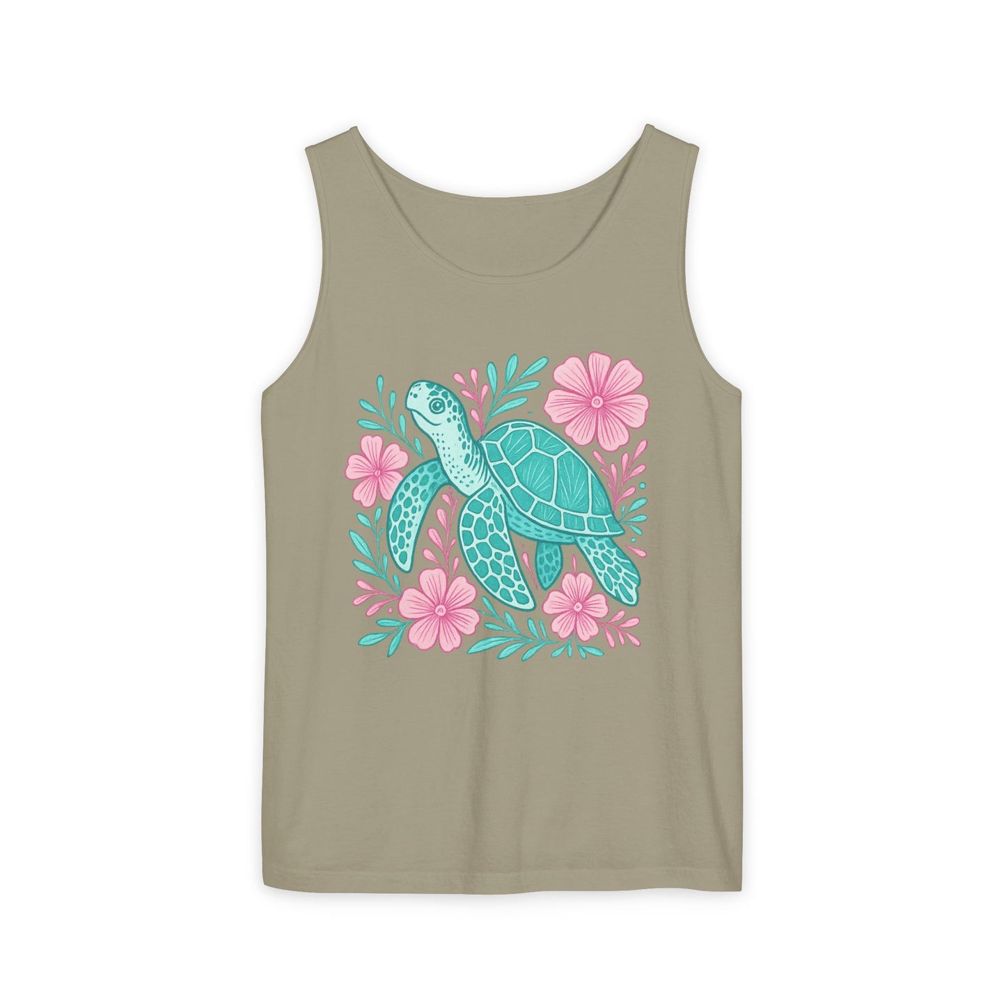 Sea Turtle Tank Top Beach Ocean Lovers Apparel, Turtle Lovers Shirt, Summer Sleeveless Shirt, Nature Lover Gift, Tropical Beachwear For Her