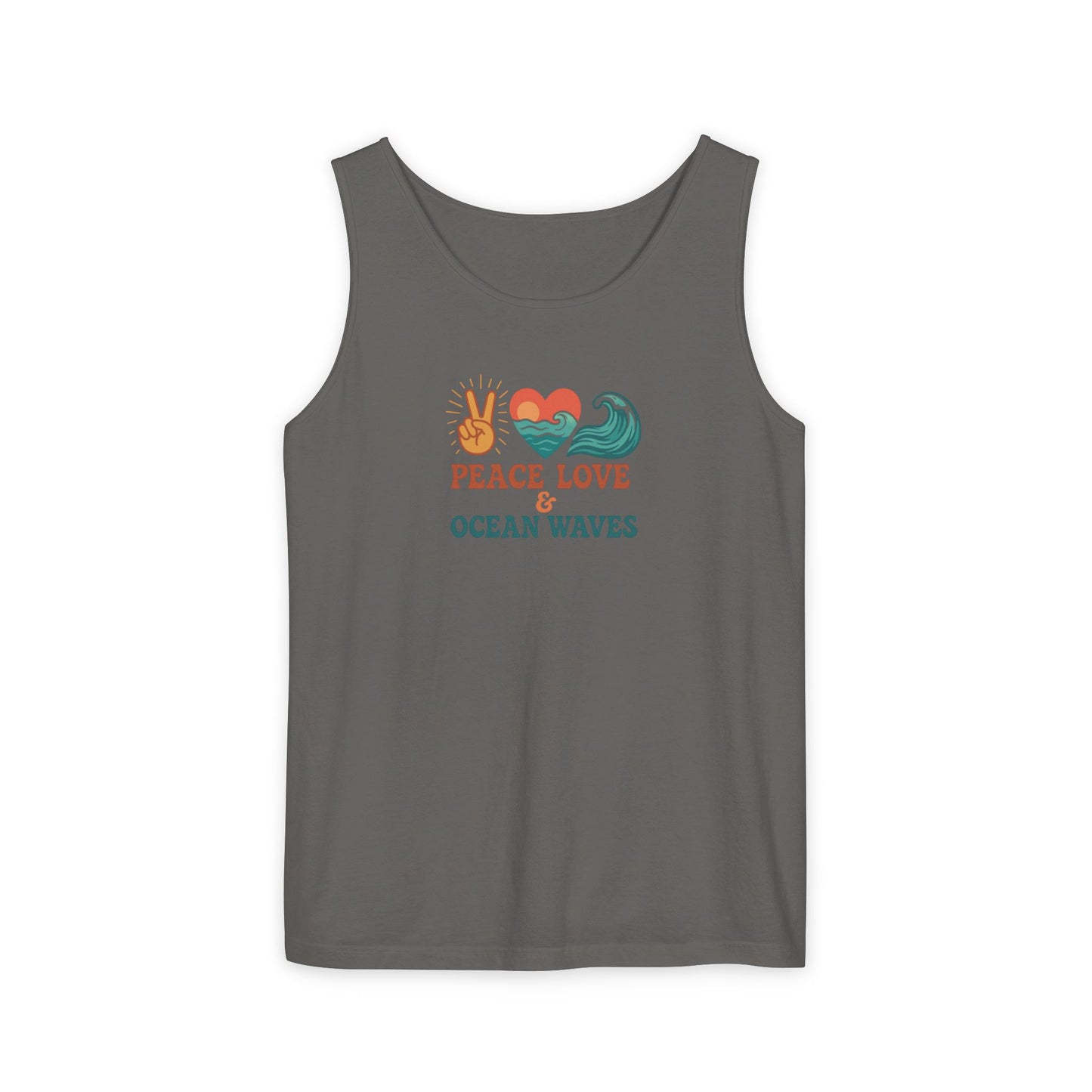 Ocean Waves Tank Top, Beach Lover Summer Shirt