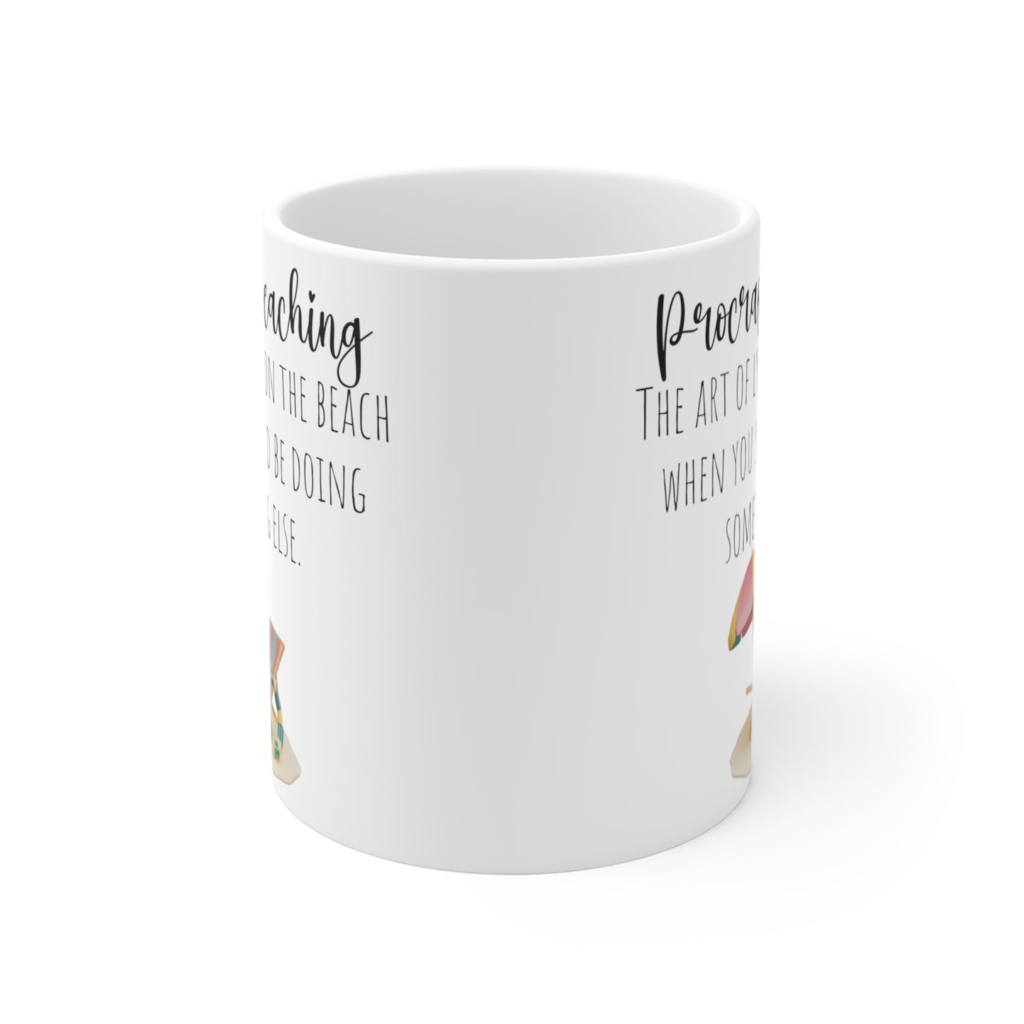 Beach Coffee Mug Procrastibeaching Lying On The Beach Morning Tea Cup