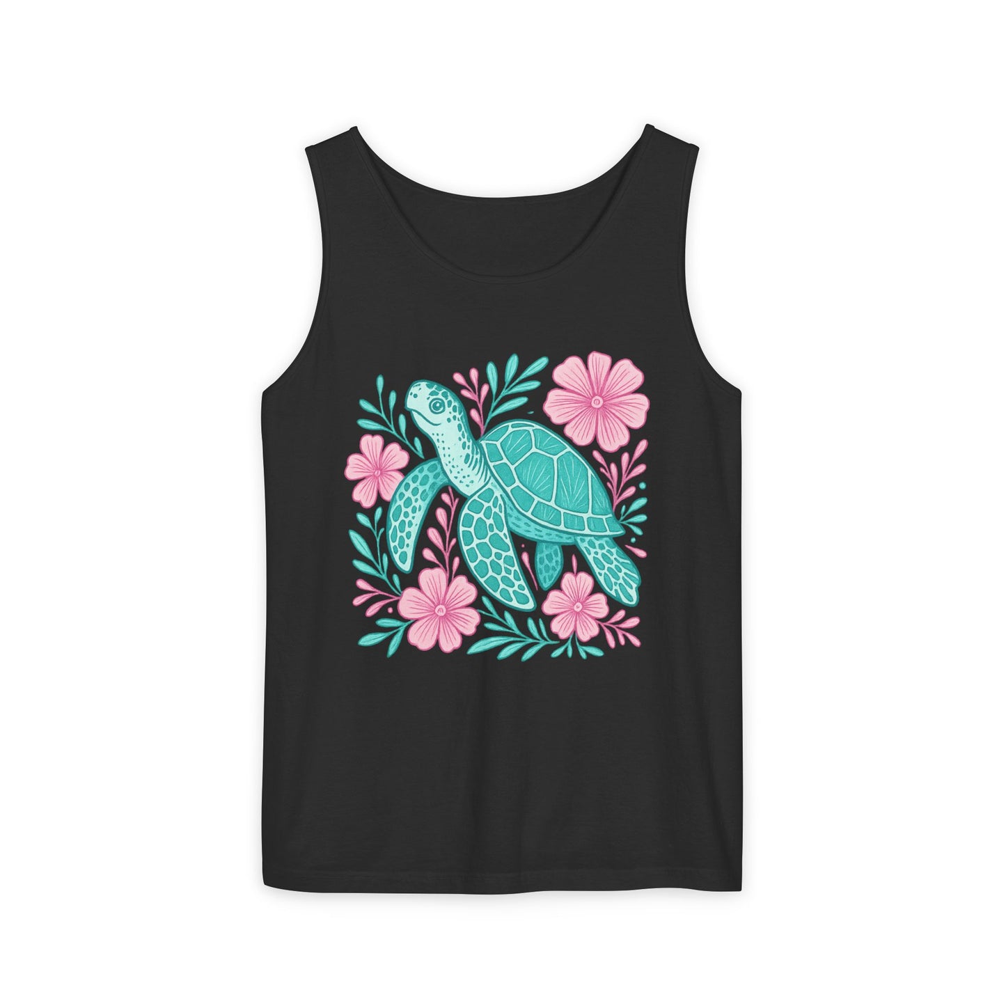 Sea Turtle Tank Top Beach Ocean Lovers Apparel, Turtle Lovers Shirt, Summer Sleeveless Shirt, Nature Lover Gift, Tropical Beachwear For Her
