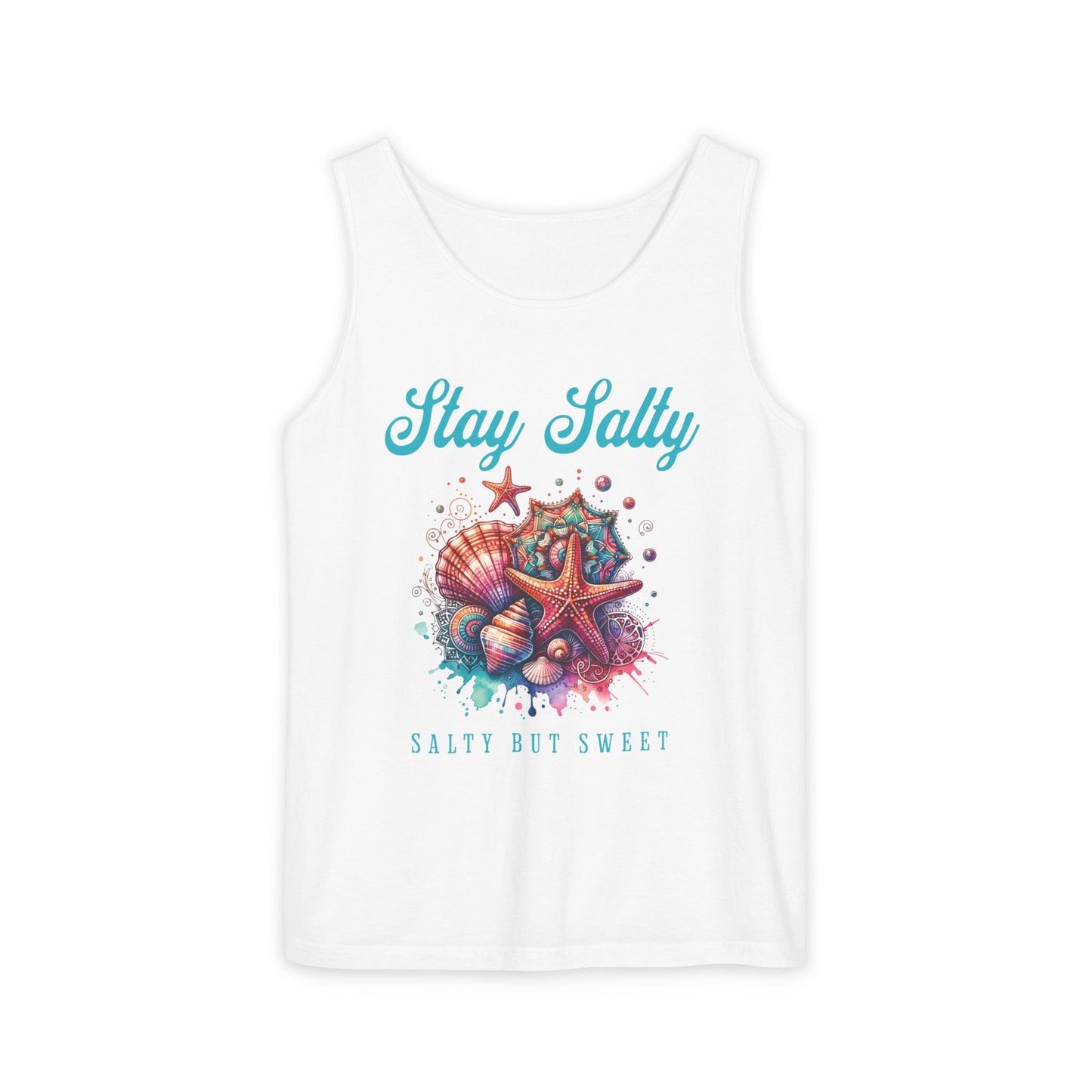 Summer Tank Top, Salty But Sweet Women's Sleeveless Shirt, Beach Vacation Apparel, Ocean Lover Gift, Boho Sun-Kissed Shirts Resort Wear