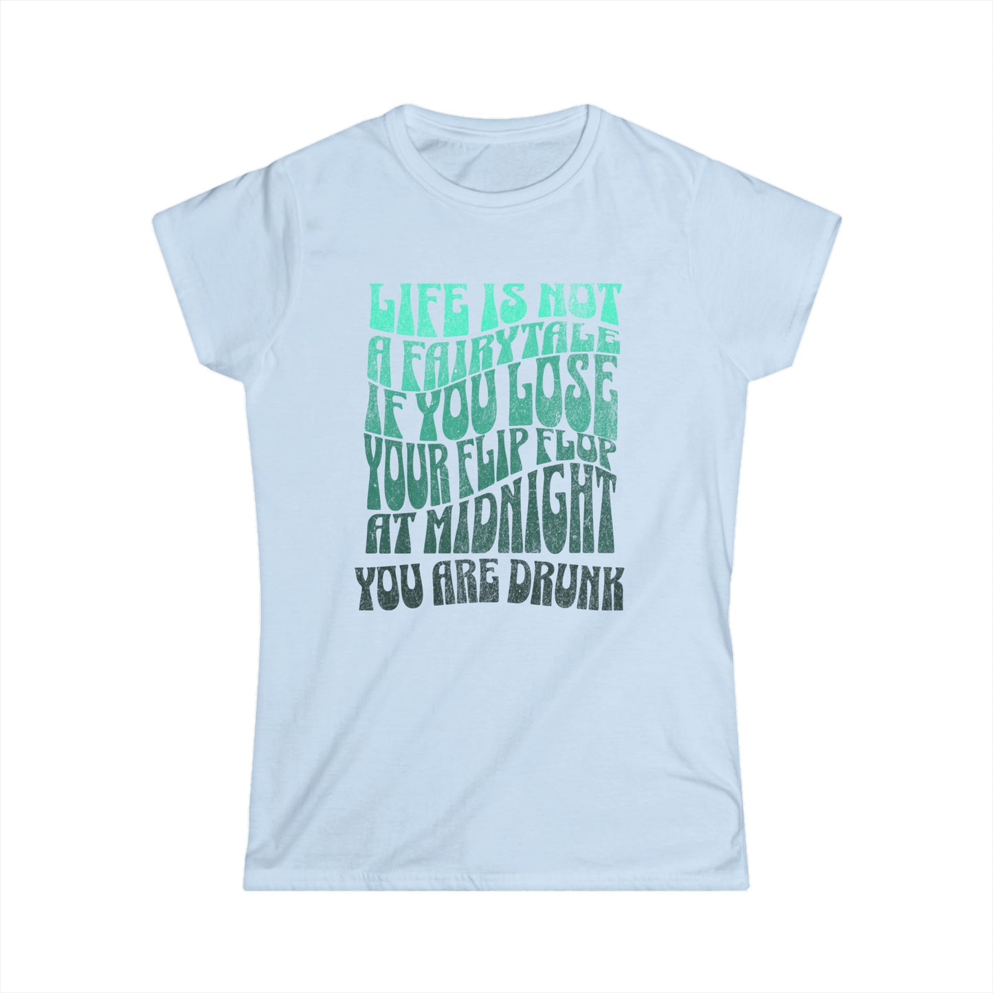 Retro Summer TShirt For Women Funny Beach Tee Lose Flip Flop Drunk
