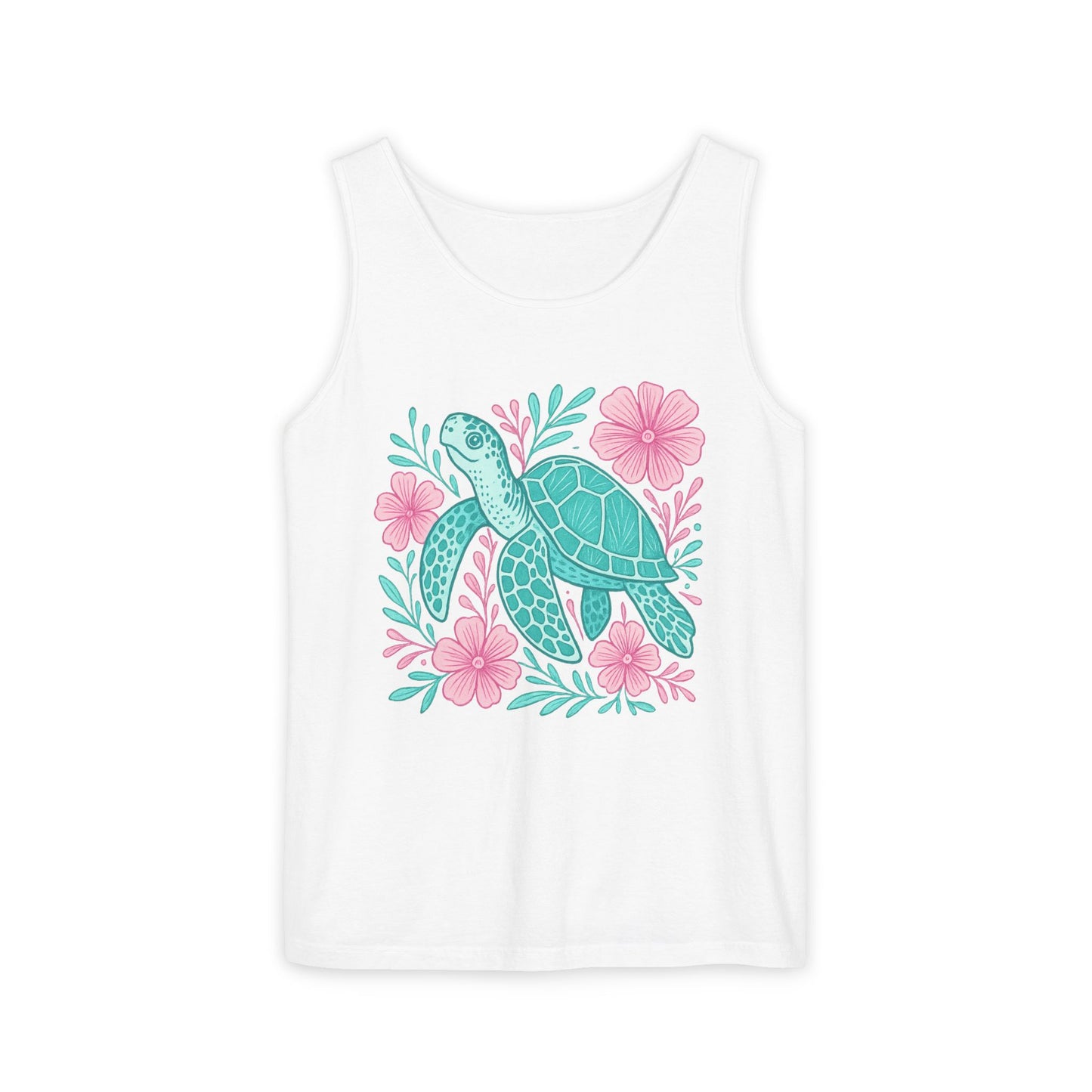 Sea Turtle Tank Top Beach Ocean Lovers Apparel, Turtle Lovers Shirt, Summer Sleeveless Shirt, Nature Lover Gift, Tropical Beachwear For Her