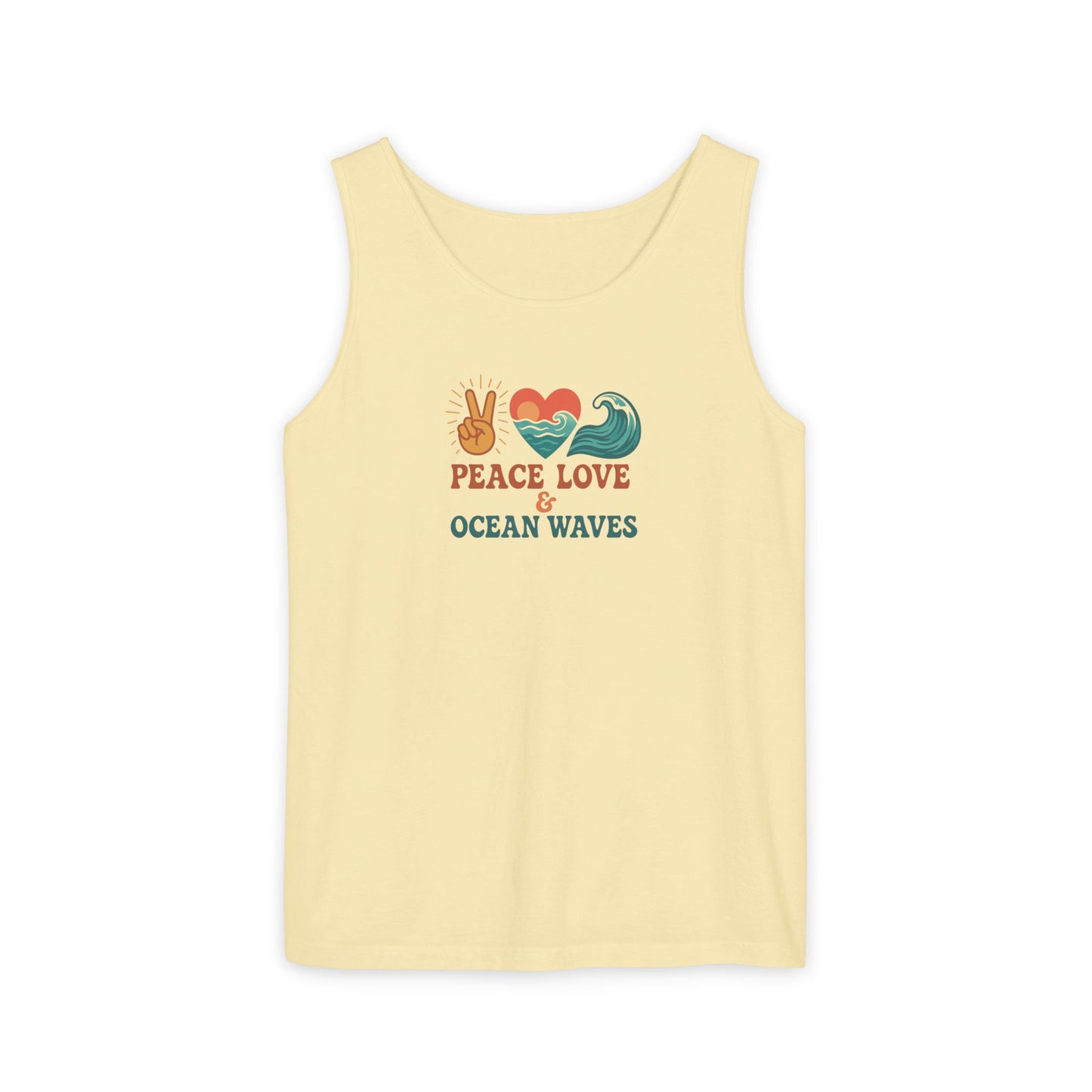 Ocean Waves Tank Top, Beach Lover Summer Shirt