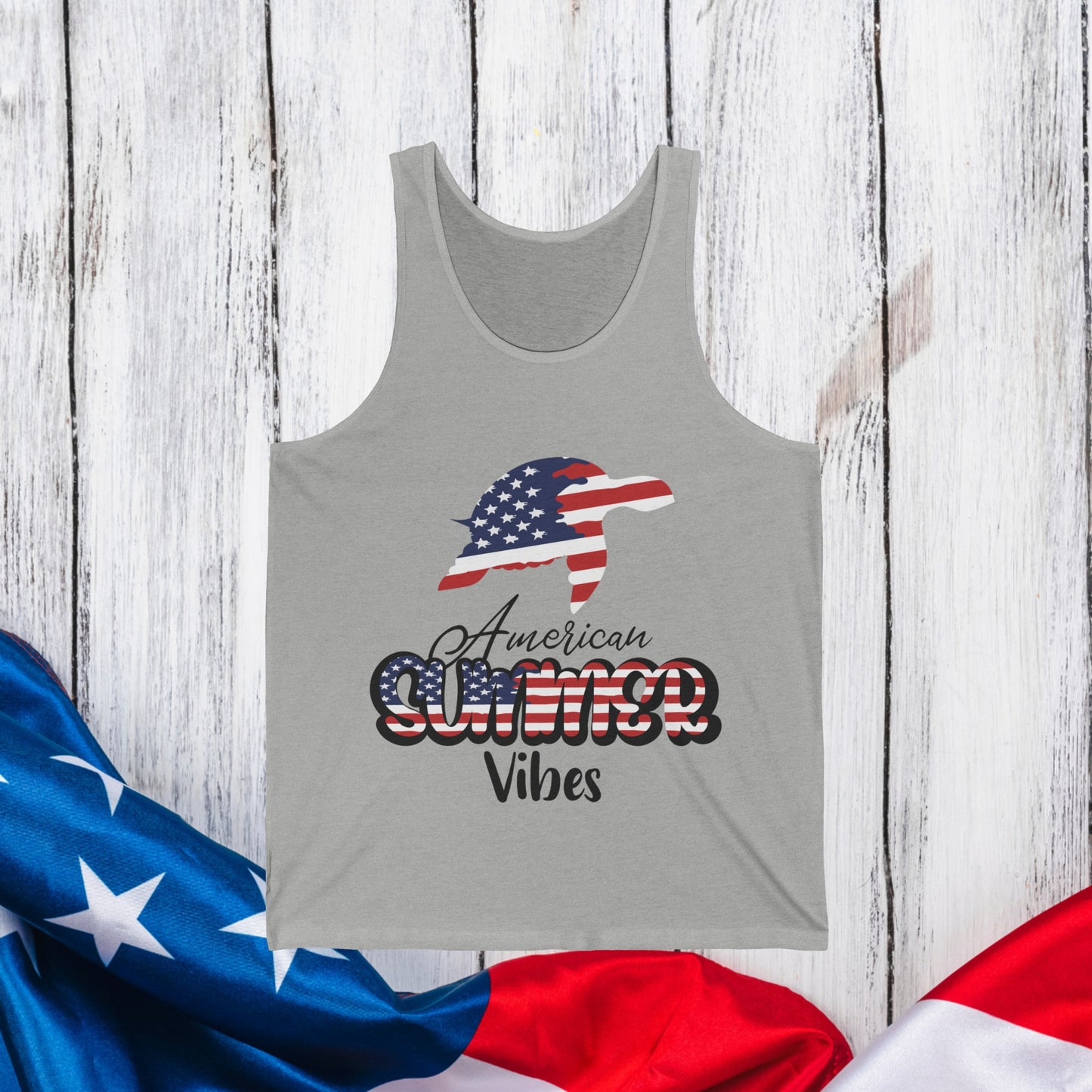4th Of July Shirt, Red White Blue Sea Turtle Tank, American Summer Vibes Independence Day Fourth Of July Picnic Unisex Tank Top