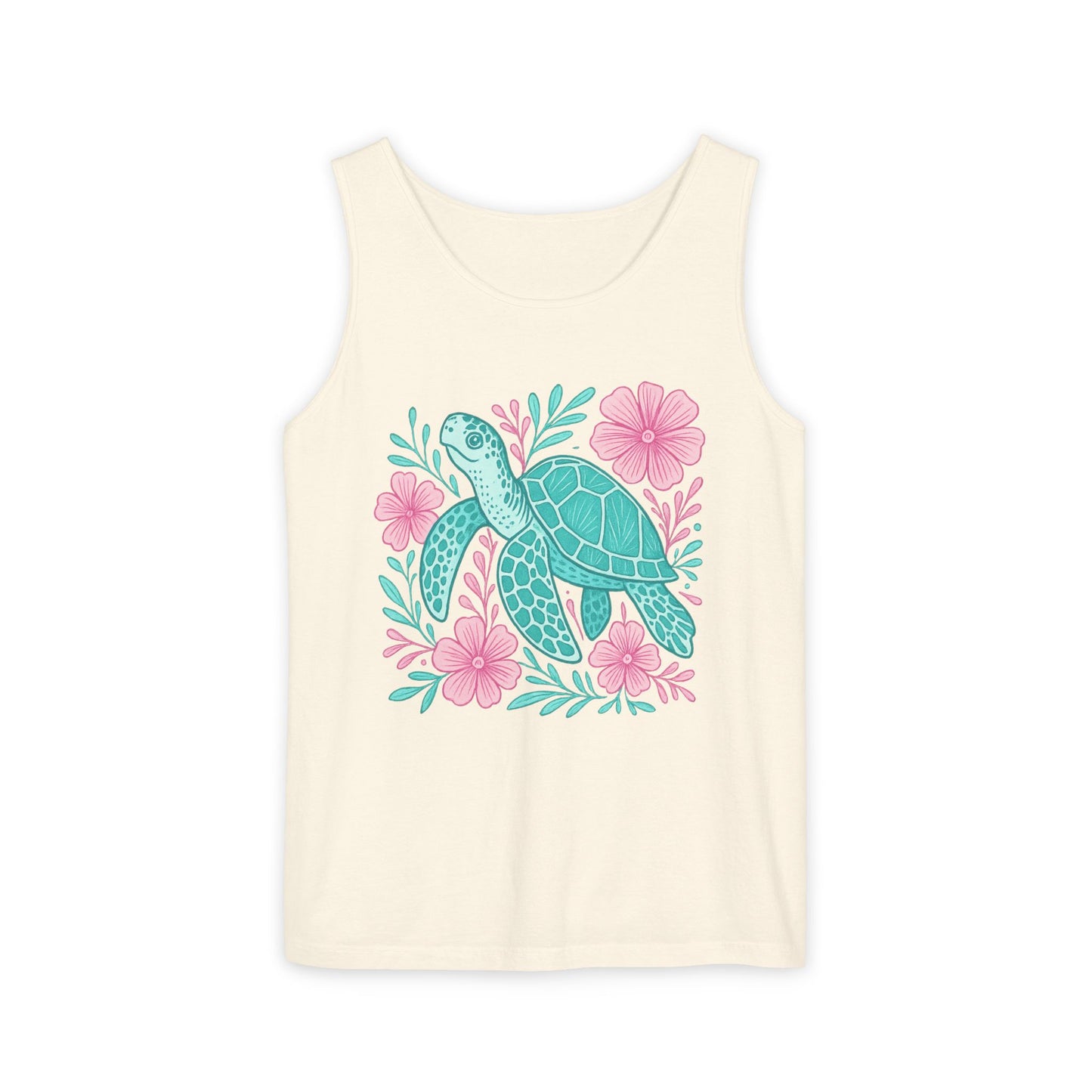 Sea Turtle Tank Top Beach Ocean Lovers Apparel, Turtle Lovers Shirt, Summer Sleeveless Shirt, Nature Lover Gift, Tropical Beachwear For Her