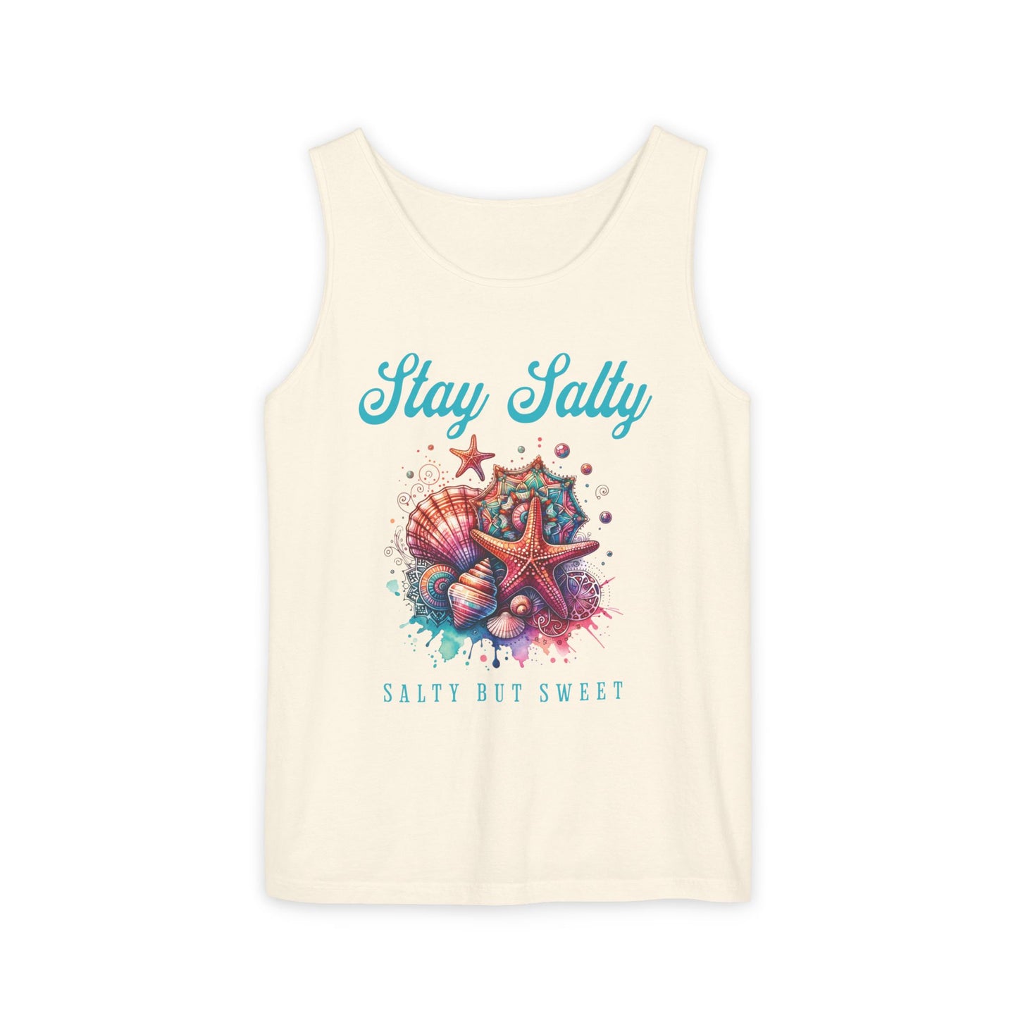 Summer Tank Top, Salty But Sweet Women's Sleeveless Shirt, Beach Vacation Apparel, Ocean Lover Gift, Boho Sun-Kissed Shirts Resort Wear