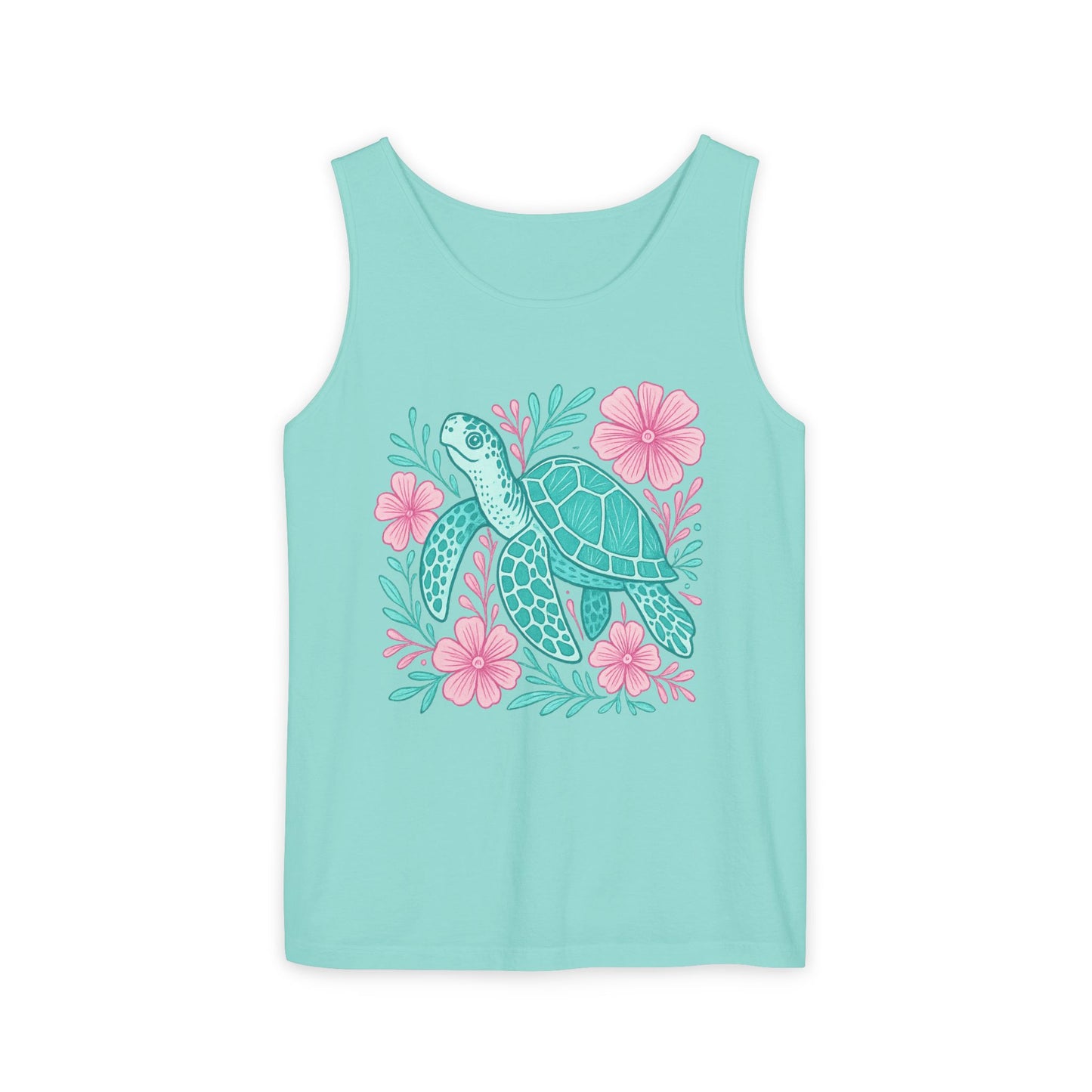 Sea Turtle Tank Top Beach Ocean Lovers Apparel, Turtle Lovers Shirt, Summer Sleeveless Shirt, Nature Lover Gift, Tropical Beachwear For Her
