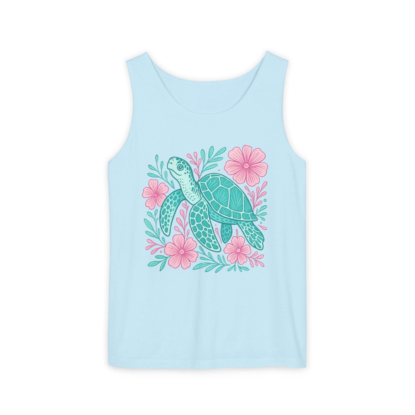 Sea Turtle Tank Top Beach Ocean Lovers Apparel, Turtle Lovers Shirt, Summer Sleeveless Shirt, Nature Lover Gift, Tropical Beachwear For Her
