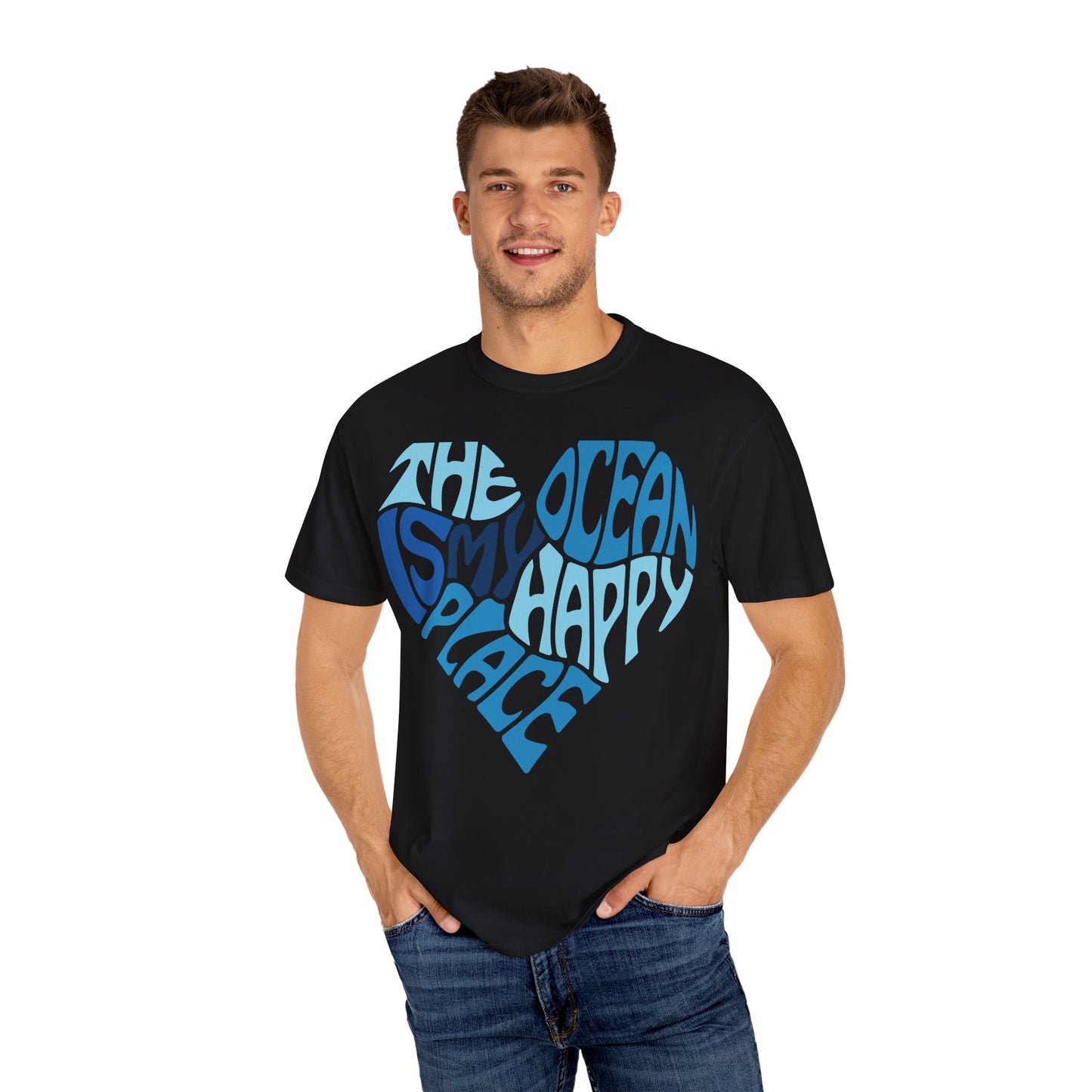Ocean Is My Happy Place Garment-Dyed T-Shirt Comfort Colors