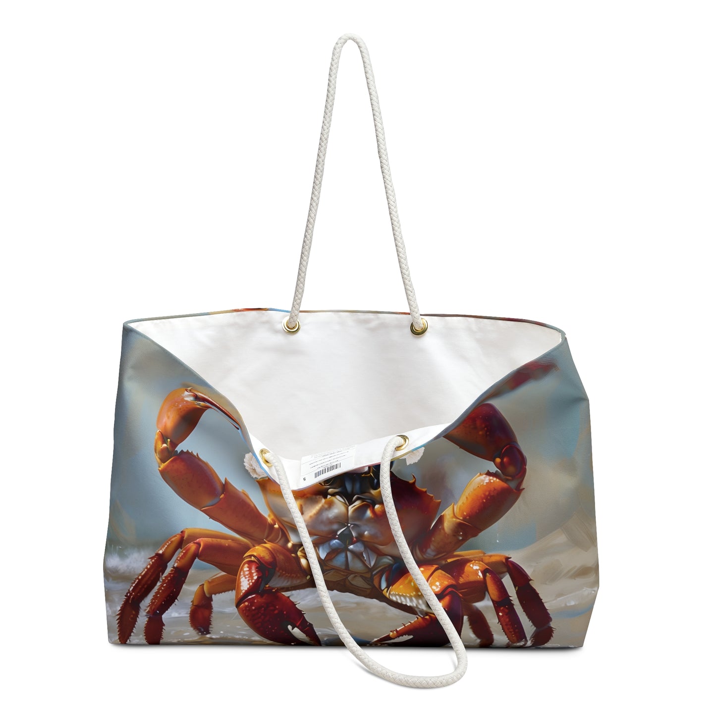 Colorful Crab Weekender Bag Coastal Beach Bag