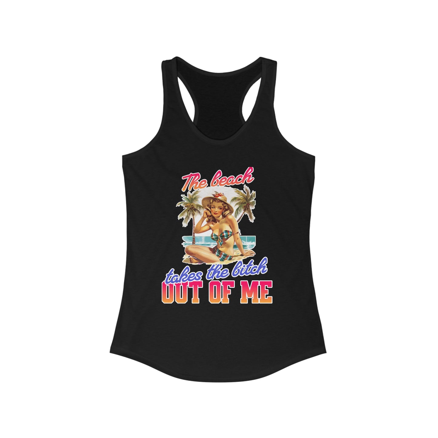 Retro Beach Shirts Tank Top For Women Beach Takes B-Witch Out Of Me Vacation Shirt, Yoga Tank, Workout Gear