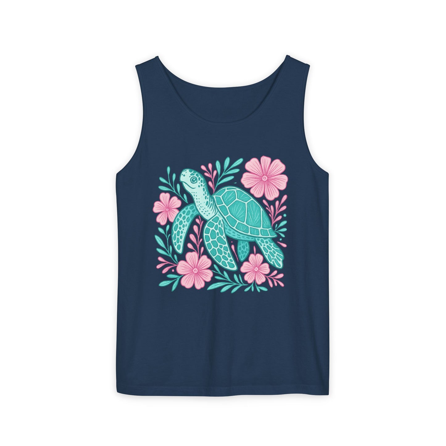 Sea Turtle Tank Top Beach Ocean Lovers Apparel, Turtle Lovers Shirt, Summer Sleeveless Shirt, Nature Lover Gift, Tropical Beachwear For Her