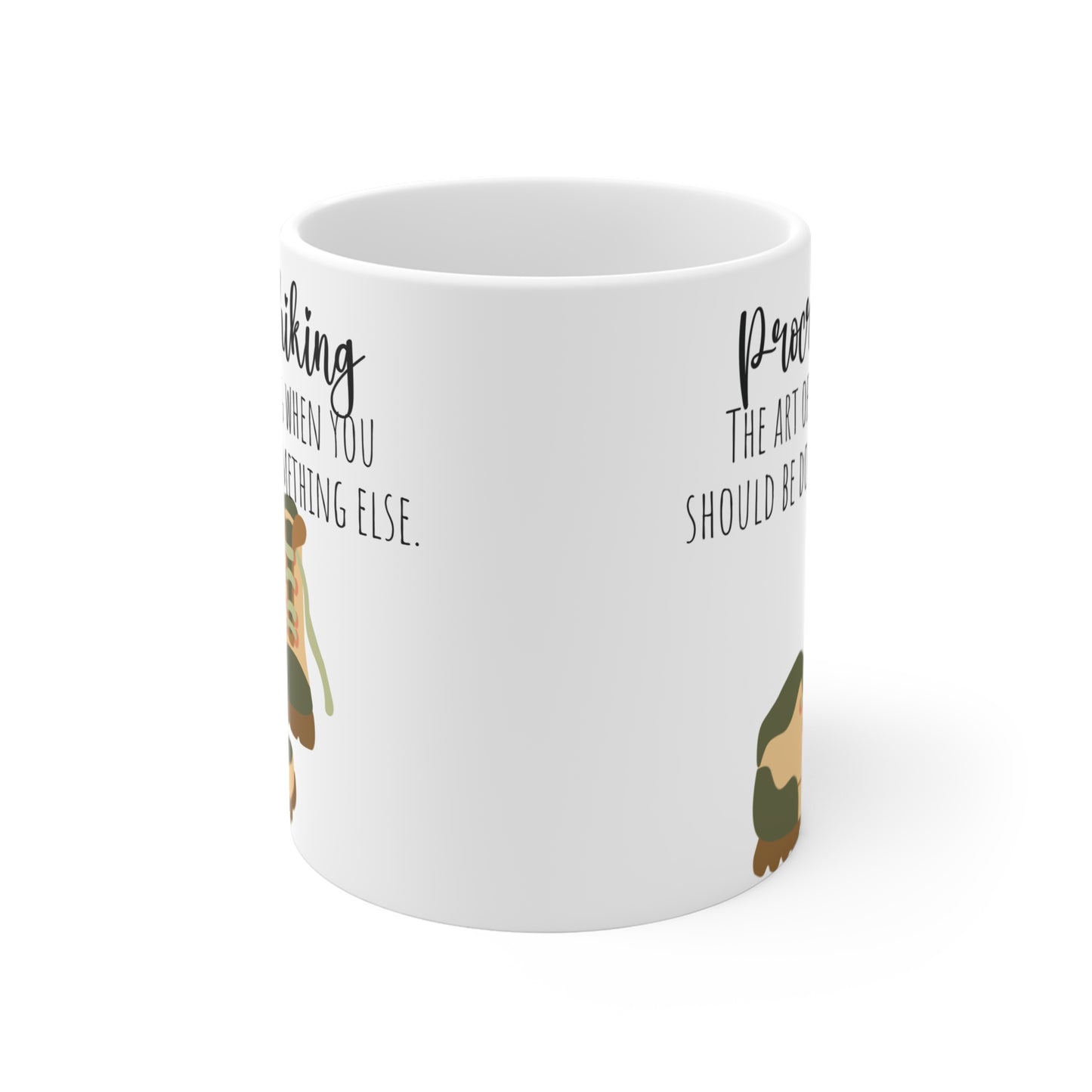 Hiking Coffee Mug Procrastihiking Funny Art Of Hiking Tea Cup