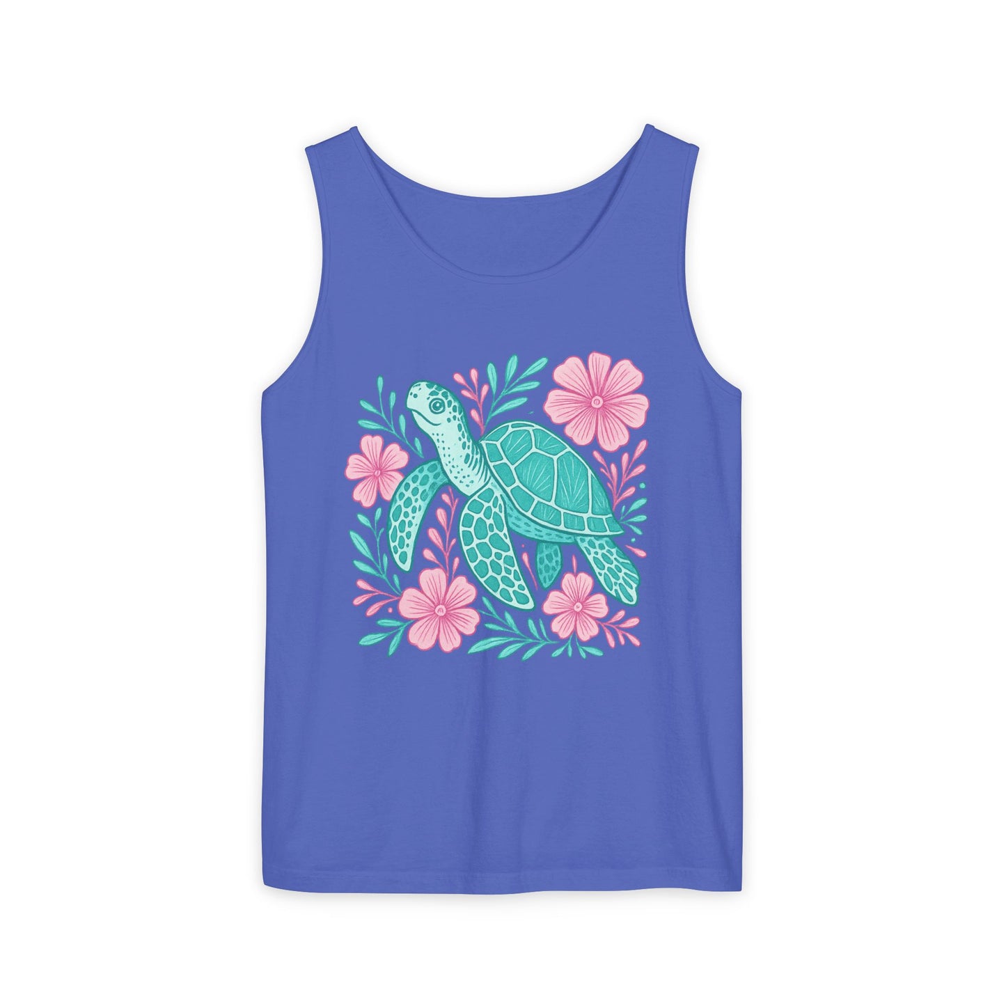 Sea Turtle Tank Top Beach Ocean Lovers Apparel, Turtle Lovers Shirt, Summer Sleeveless Shirt, Nature Lover Gift, Tropical Beachwear For Her
