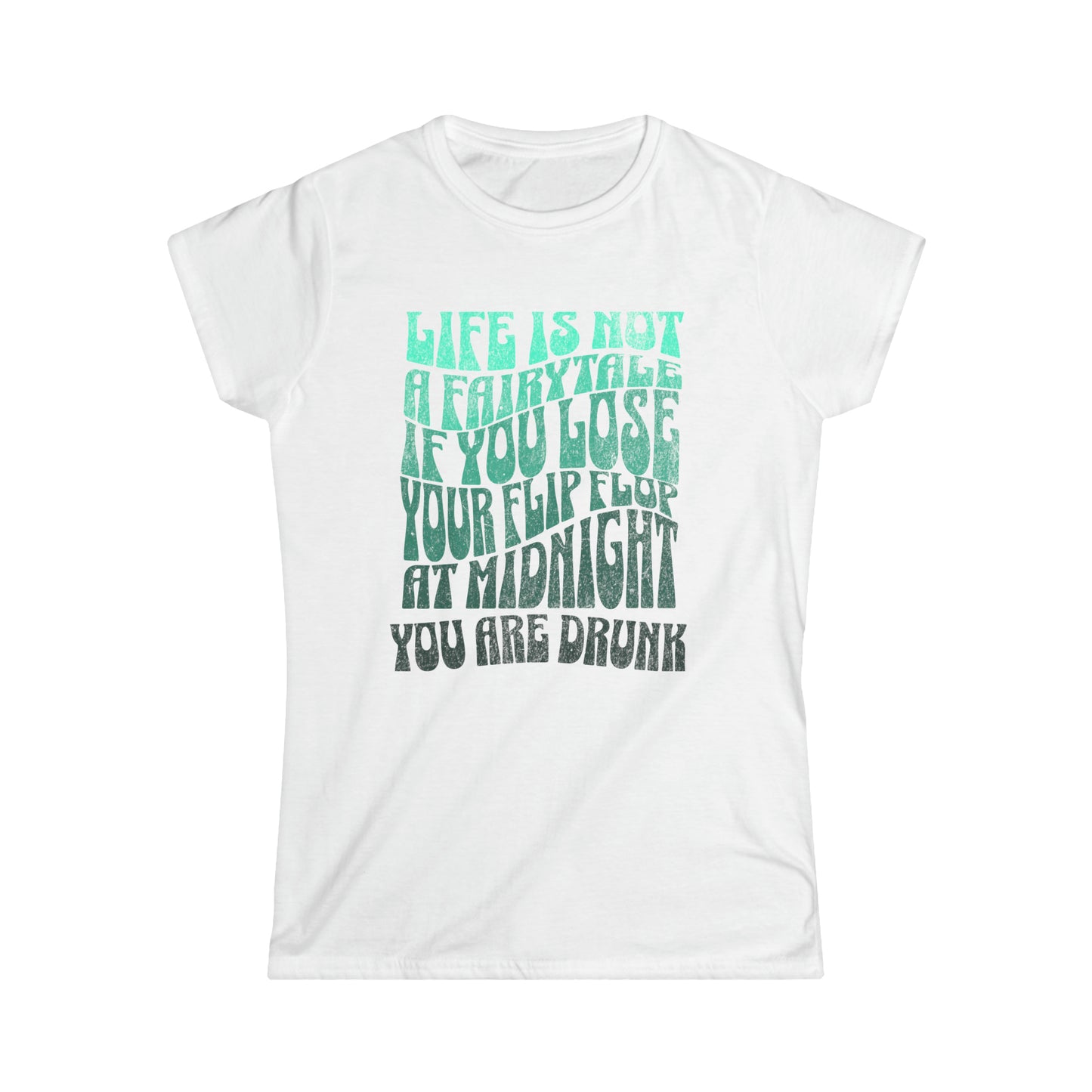 Retro Summer TShirt For Women Funny Beach Tee Lose Flip Flop Drunk