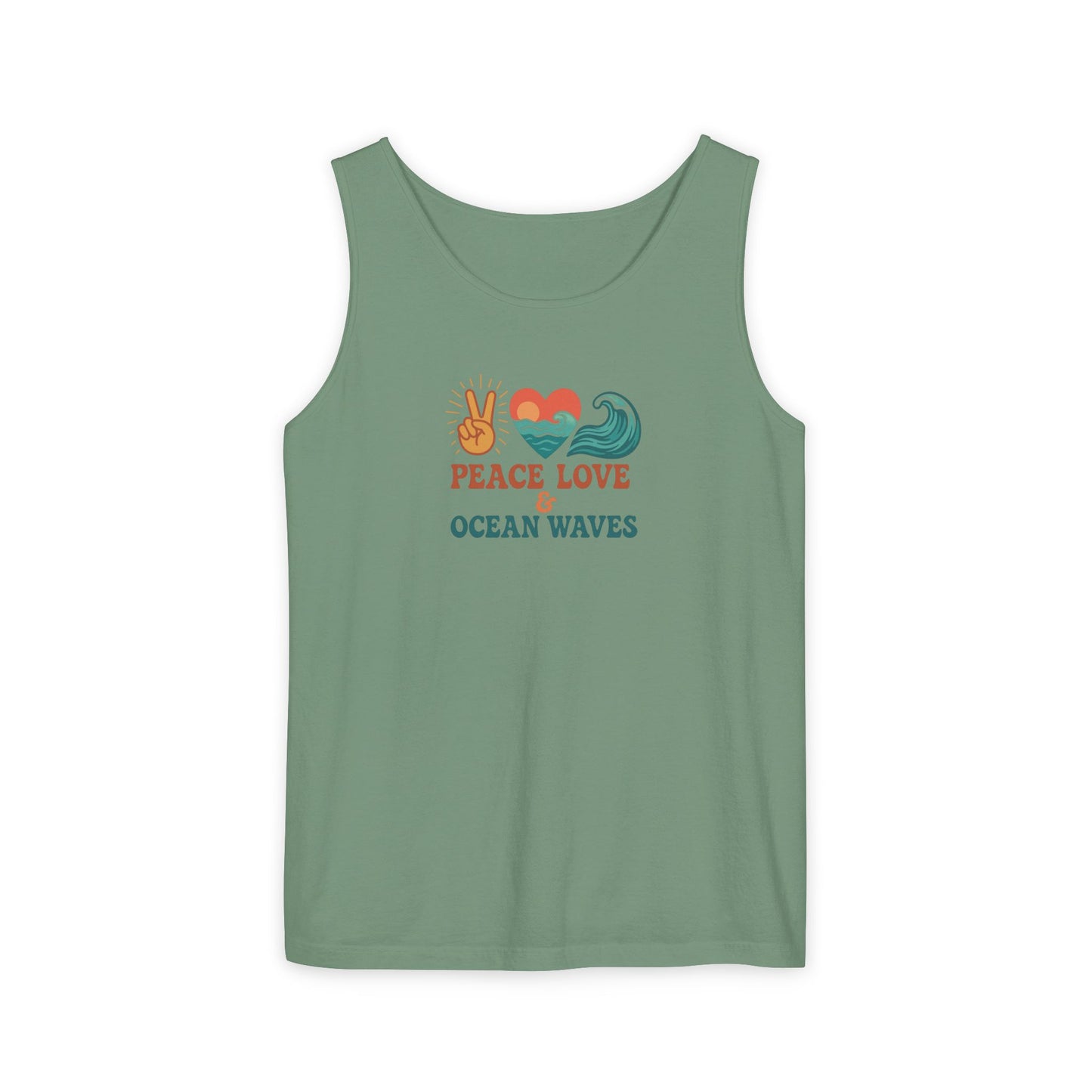 Ocean Waves Tank Top, Beach Lover Summer Shirt