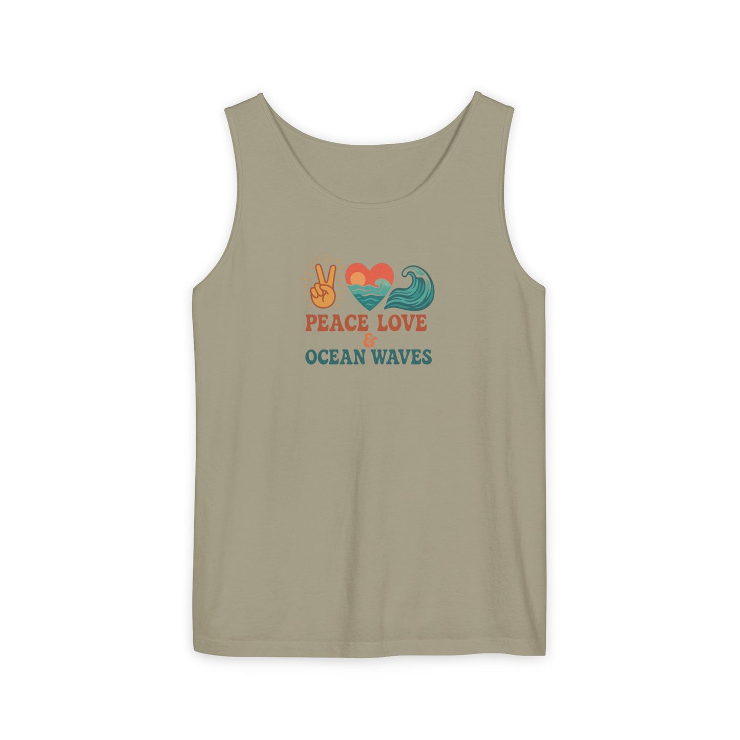 Ocean Waves Tank Top, Beach Lover Summer Shirt