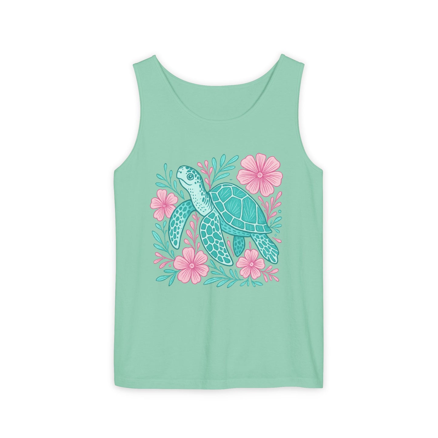 Sea Turtle Tank Top Beach Ocean Lovers Apparel, Turtle Lovers Shirt, Summer Sleeveless Shirt, Nature Lover Gift, Tropical Beachwear For Her