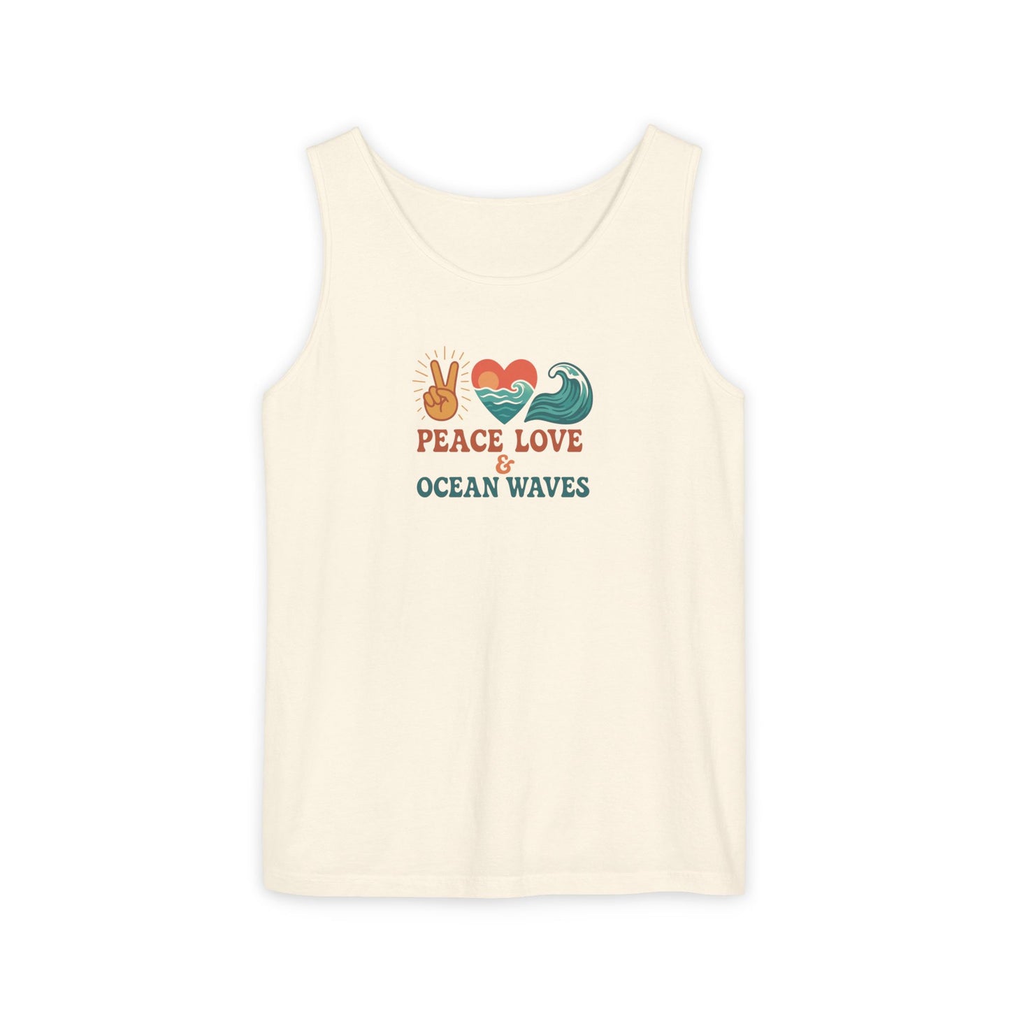 Ocean Waves Tank Top, Beach Lover Summer Shirt