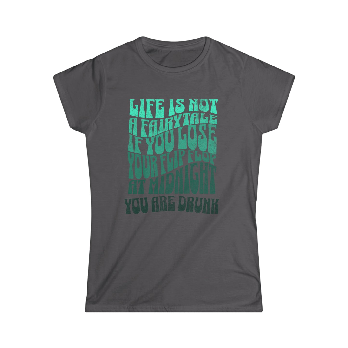 Retro Summer TShirt For Women Funny Beach Tee Lose Flip Flop Drunk