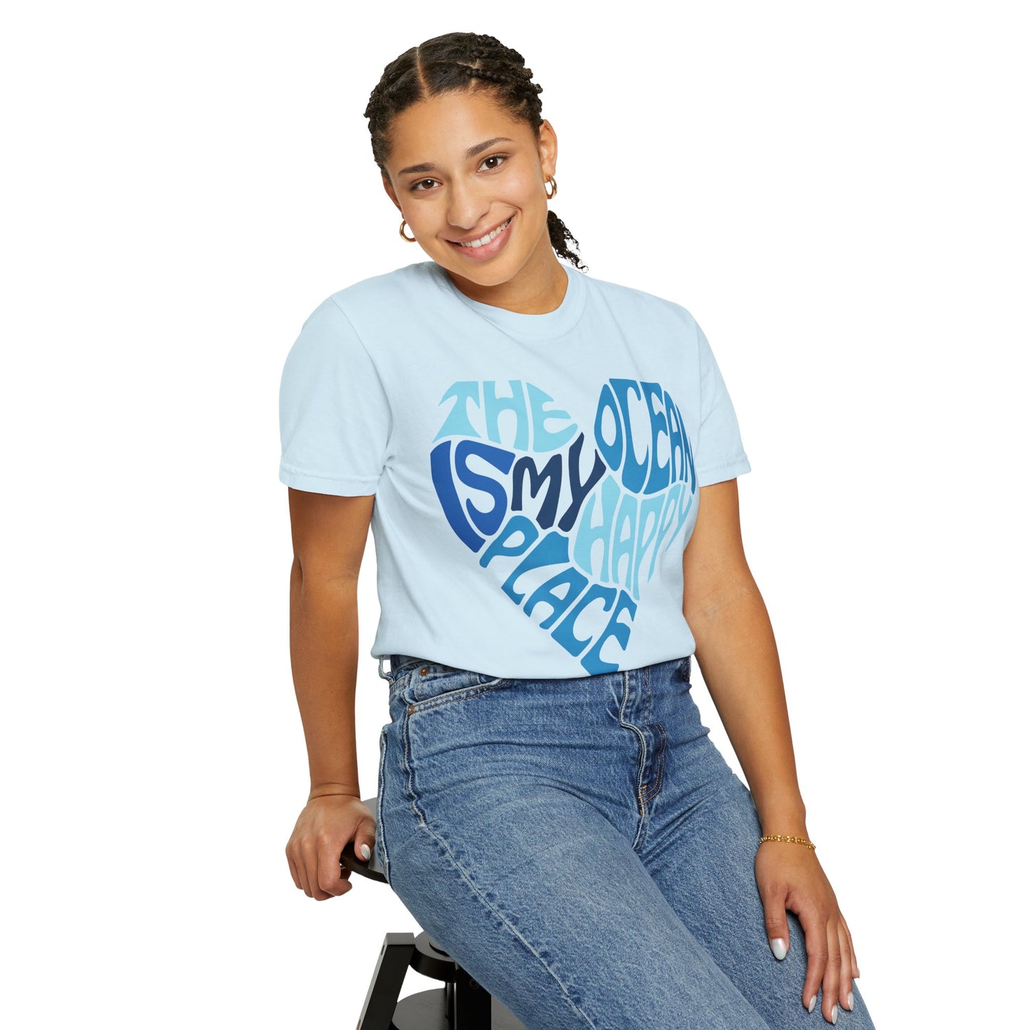 Ocean Is My Happy Place Garment-Dyed T-Shirt Comfort Colors