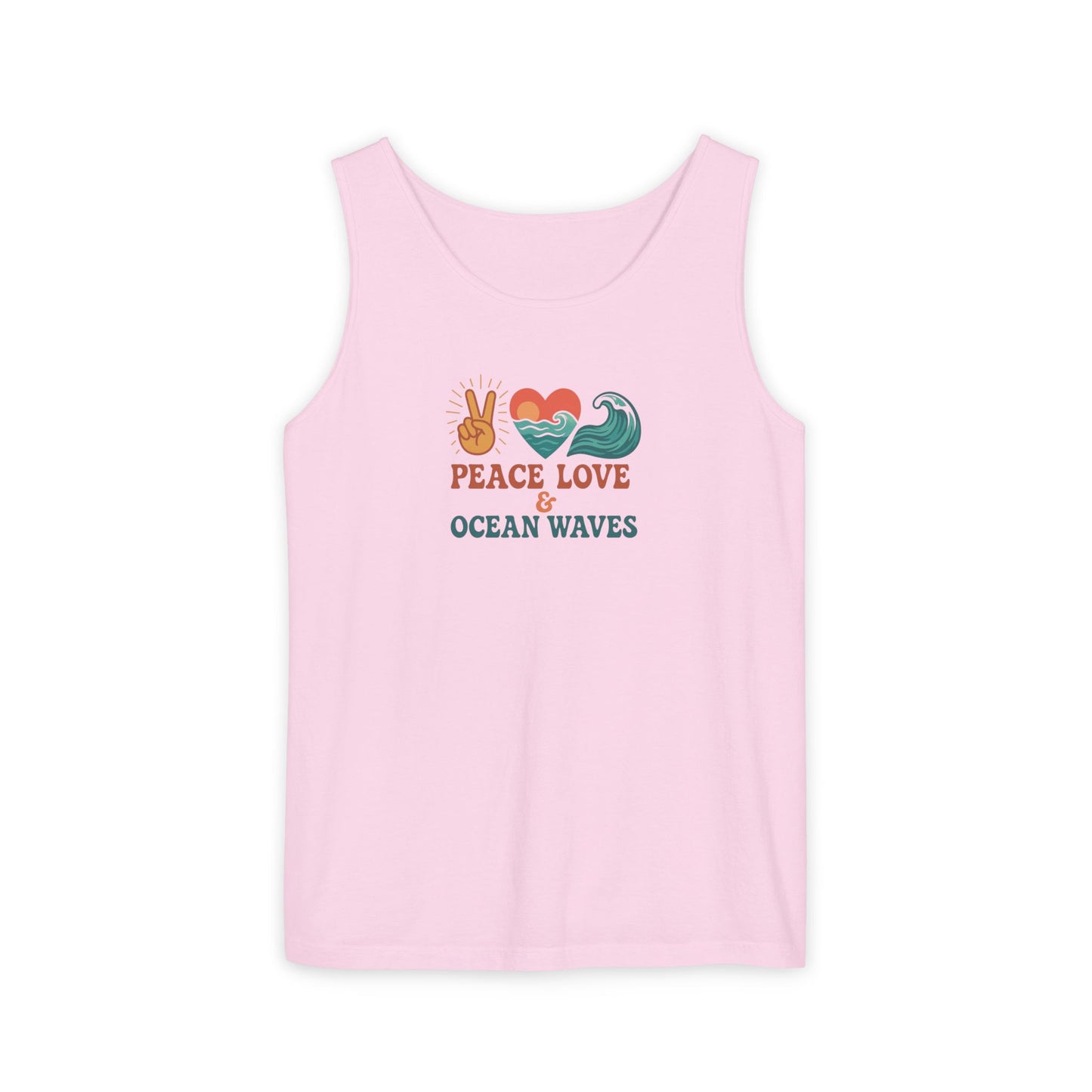 Ocean Waves Tank Top, Beach Lover Summer Shirt