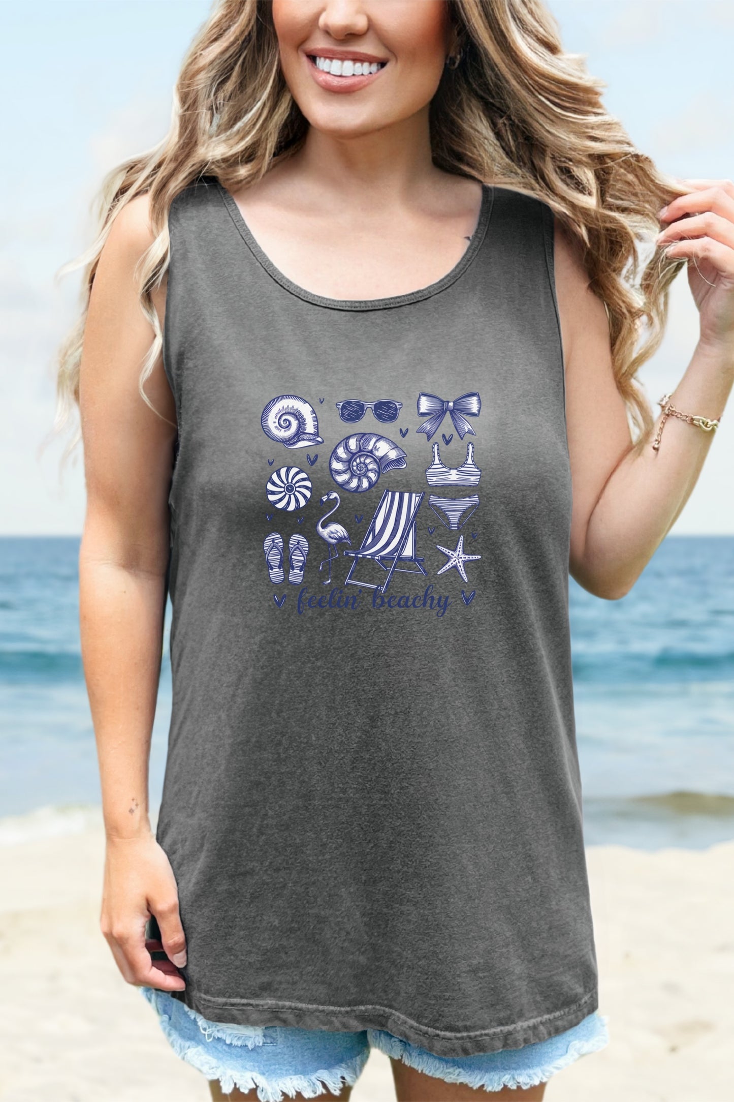 Beach Shirt Feeling Beachy Tank Top