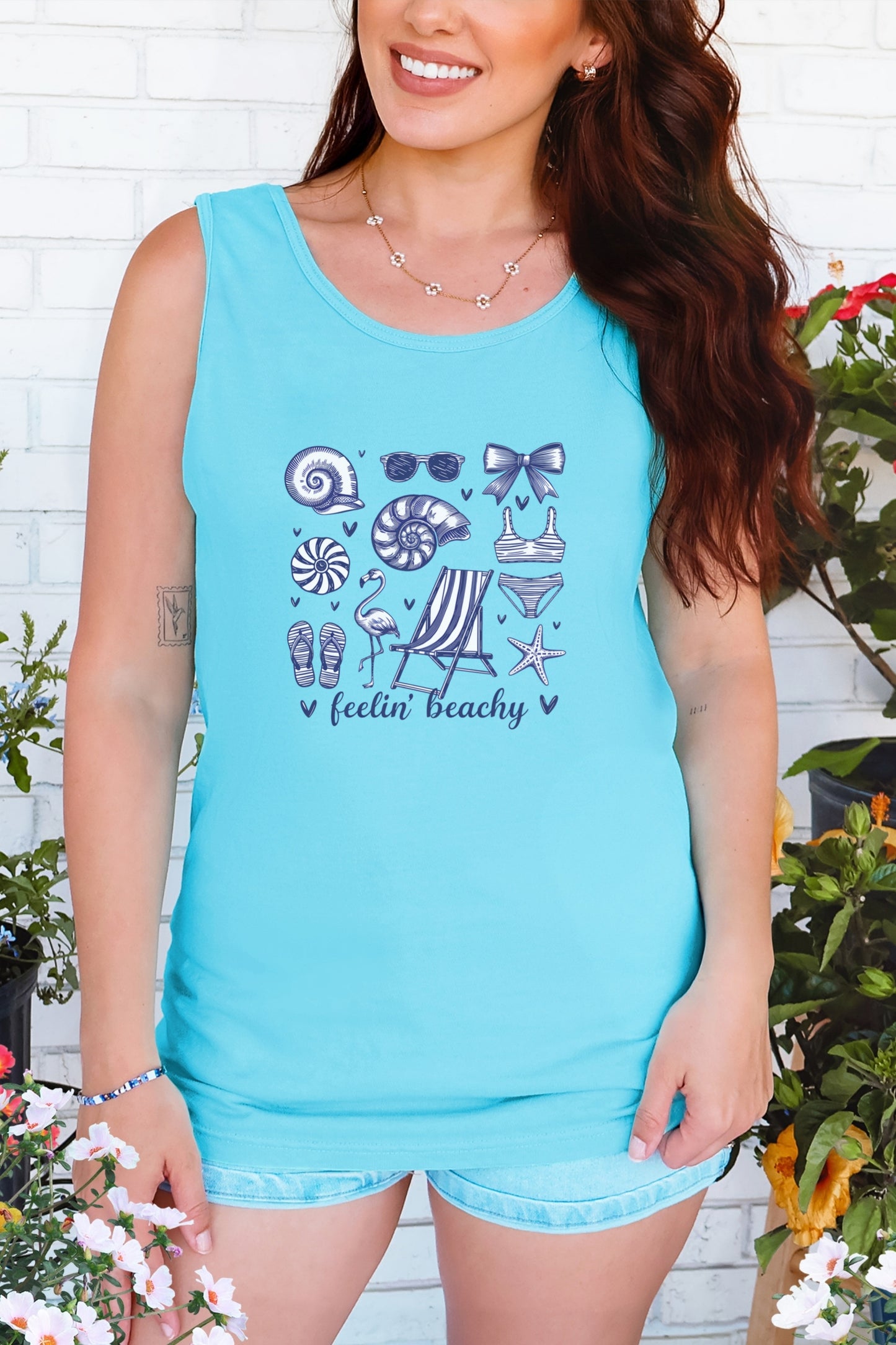 Beach Shirt Feeling Beachy Tank Top