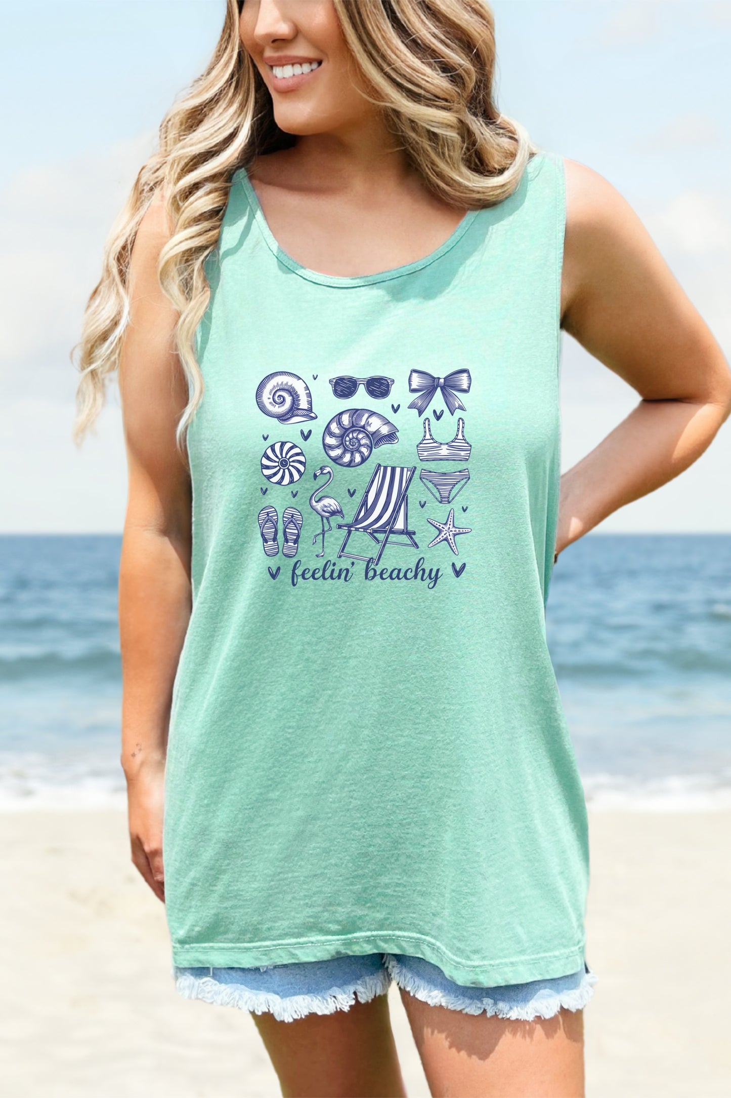 Beach Shirt Feeling Beachy Tank Top