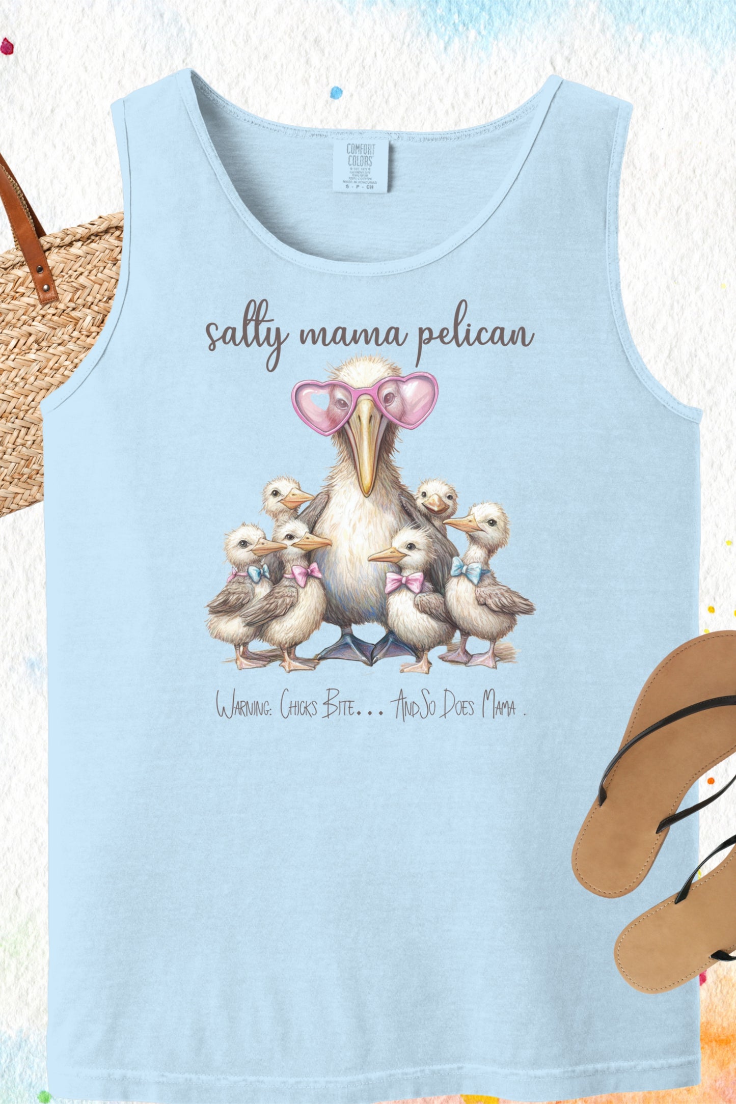 Sassy Mama Pelican Salty Mama Warning Chicks Bite So Does Mama Summer Shirt