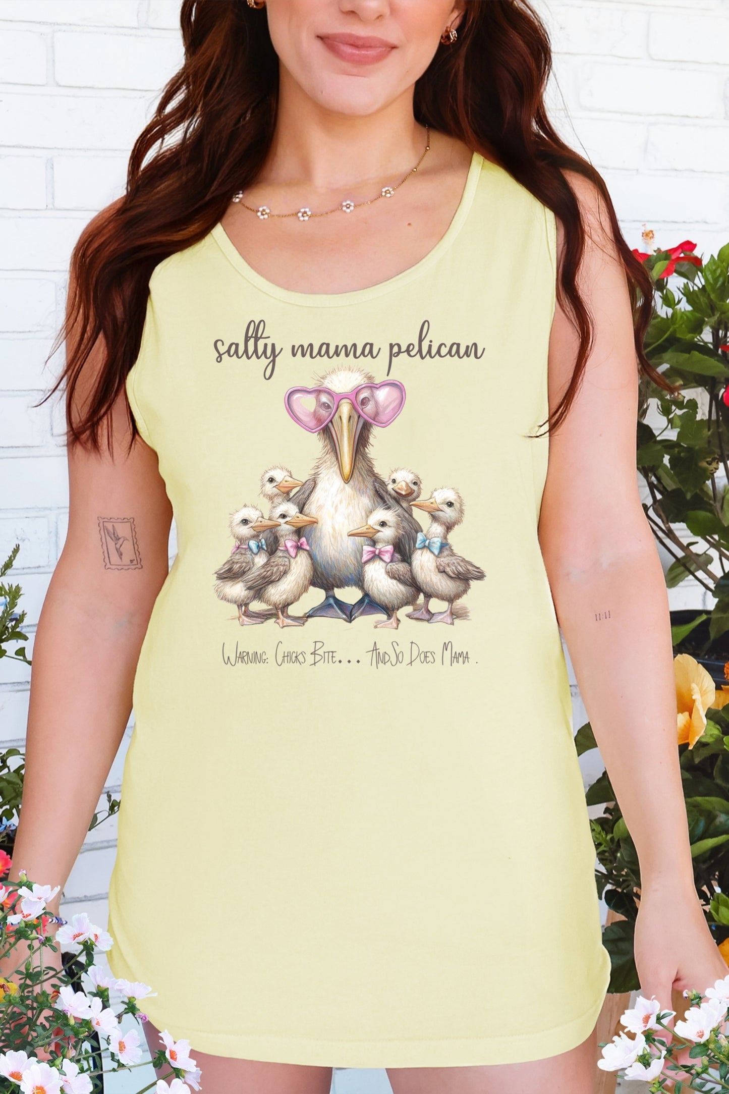 Sassy Mama Pelican Salty Mama Warning Chicks Bite So Does Mama Summer Shirt