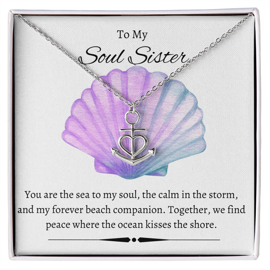 Soul Sister Necklace  Perfect Gift for Best Friend and Beach Lover, Custom Meaningful Jewelry