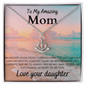 Gift For Mom From Daughter Anchor Necklace Beach Themed Gift Symbol of Unwavering Love