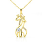 Gift To Wife Forever Intertwined Giraffe Necklace Symbol of Love & Adventure Beach-Themed Gift