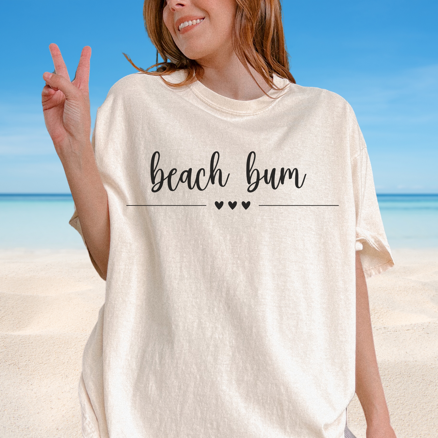 Beach Bum Heart T-Shirt Comfort Colors Tees