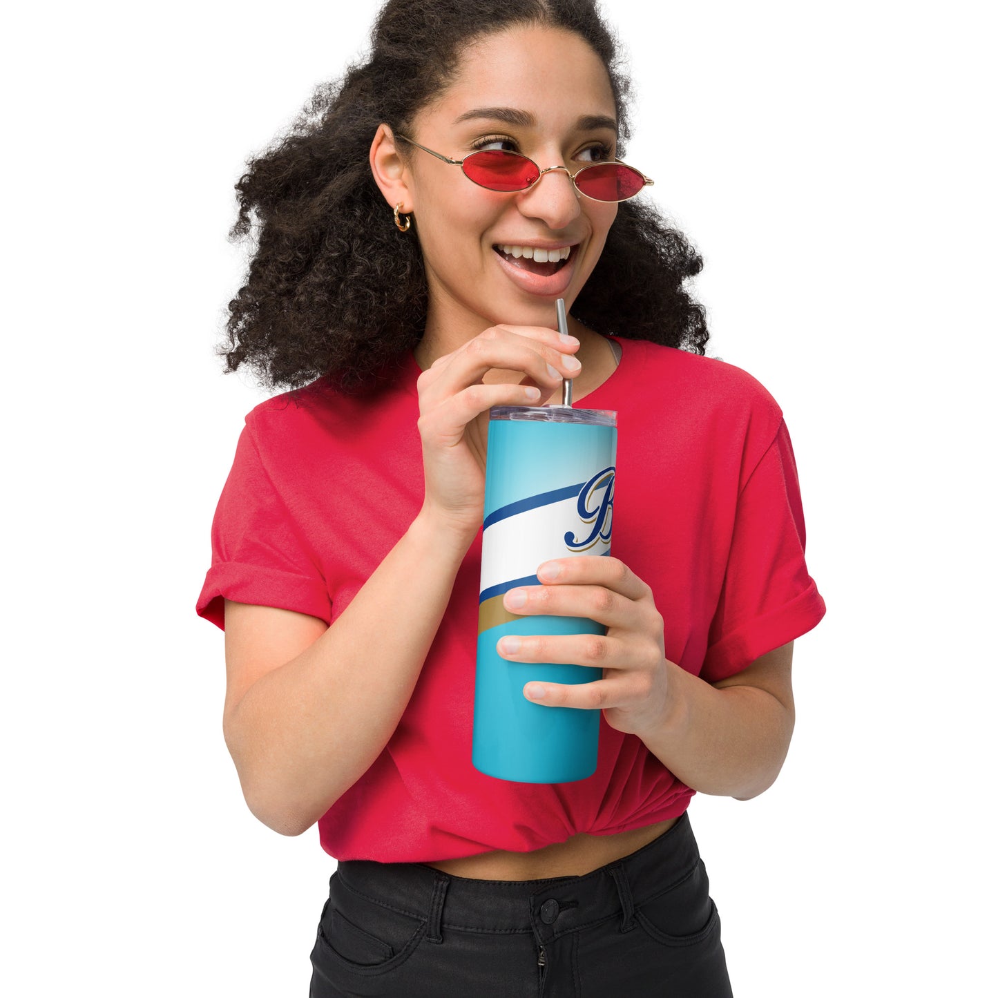 Funny Tumbler For Beach Moms Bitch Be Gone Skinny Travel Cup For Her
