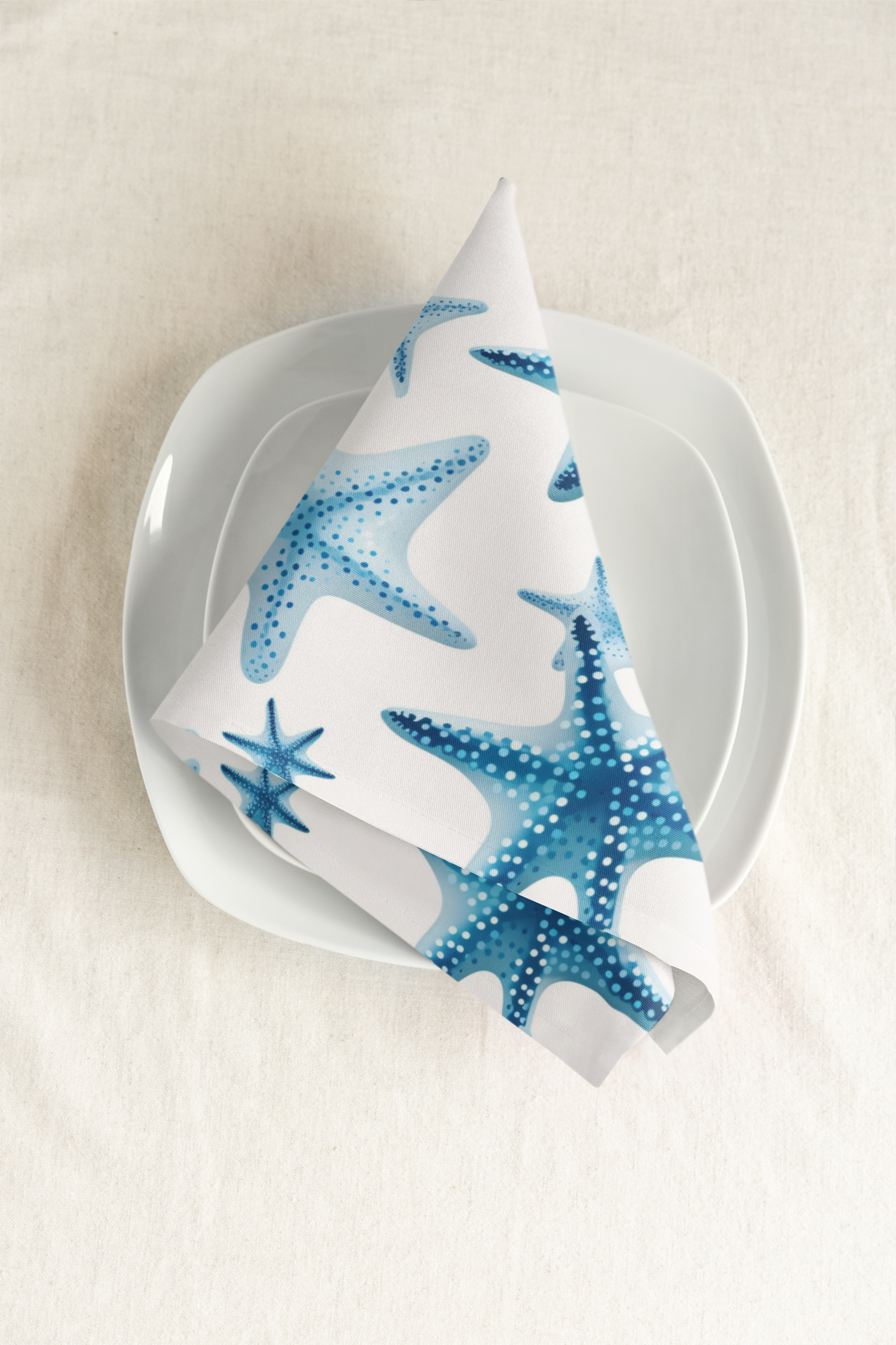 Napkins Set of 4 Starfish Design
