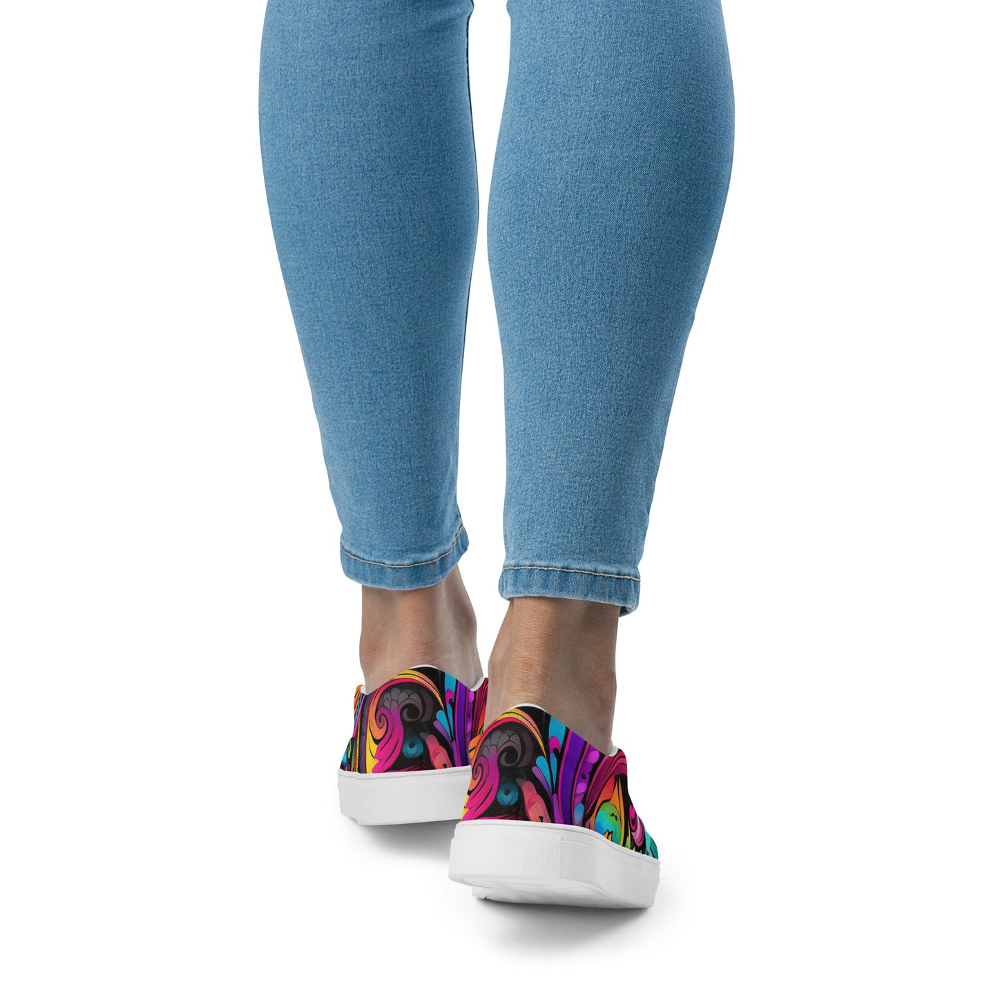 Boho Slip On Shoes For Women Bright Bohemian Sneakers