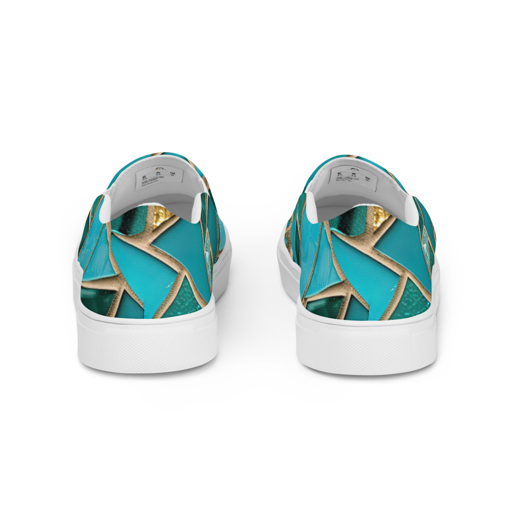 Sea Glass Beach Slip On Shoes For Women Bright Boho Sneakers