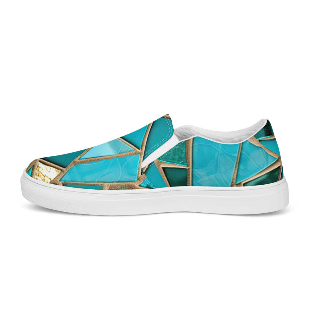 Sea Glass Beach Slip On Shoes For Women Bright Boho Sneakers