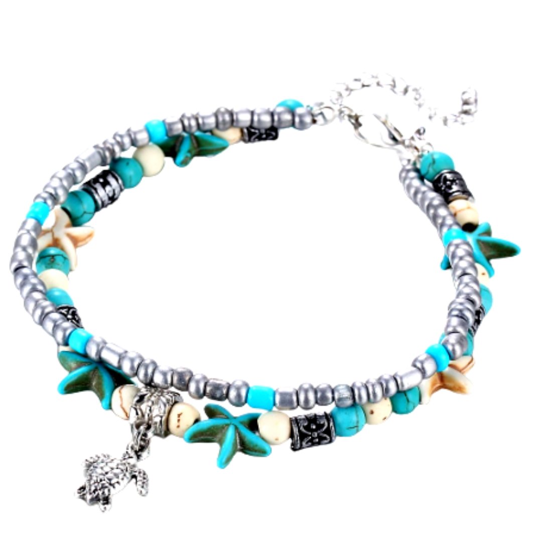 NEW! Boho Sea Turtle Beaded Ankle Bracelet Bohemian Jewelry Ships Free