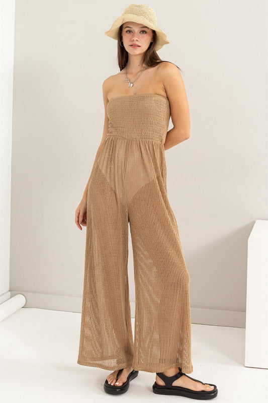 Boho Beach Chic Knitted Cover Up Jumpsuit HYFVE