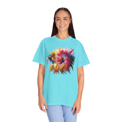 Boho Beach Hibiscus Flower and Feathers T-Shirt