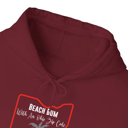 Ohio State Hoodie Beach Bum With An Ohio Zip Code, Funny Ohio Hoodie, Sweatshirt For Ohio Resident Beach Lover