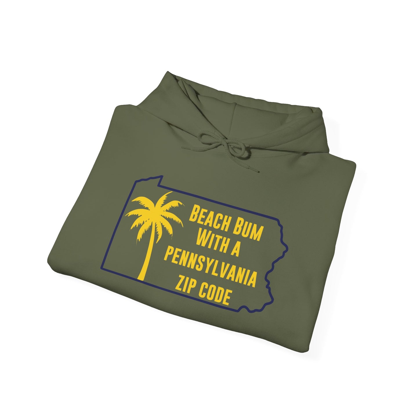 Pennsylvania State Hoodie Beach Bum With A Pennsylvania Zip Code, Funny Pennsylvania Hoodie, Sweatshirt For PA Resident Beach Lover