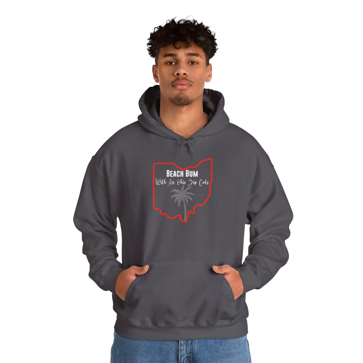 Ohio State Hoodie Beach Bum With An Ohio Zip Code, Funny Ohio Hoodie, Sweatshirt For Ohio Resident Beach Lover