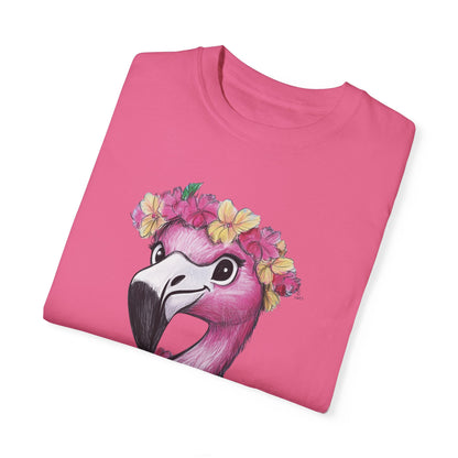 Flamingo Beach T-shirt Let's Flamingle