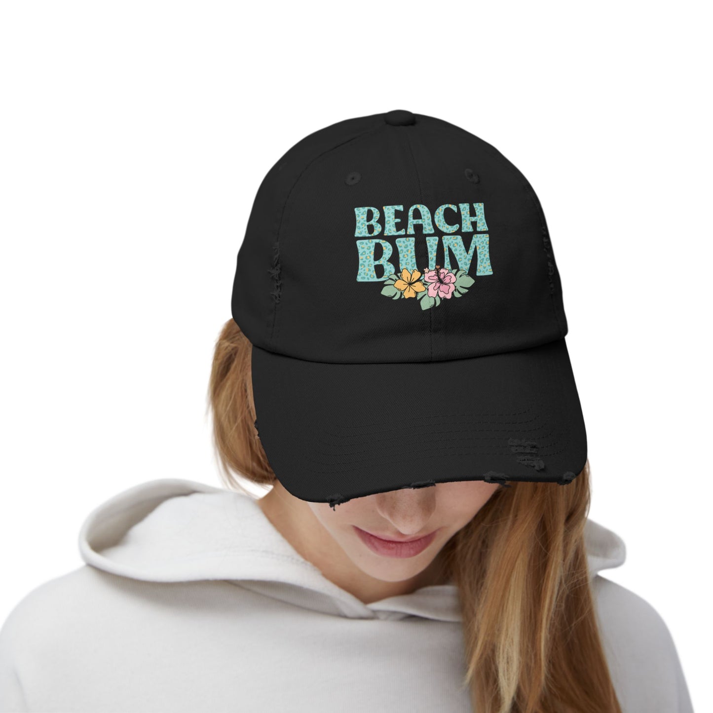 Beach Bum Hat Distressed Cotton Cap Unisex