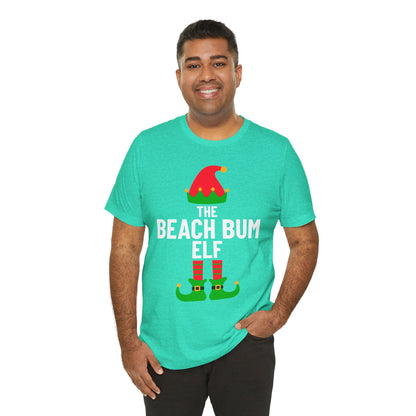 Beach Bum Shirt, Christmas Beachy Tshirt, Gift for Beach Bums, Unisex Tee, Ocean Vibes Top, Summer Vacation T-Shirt, Coastal Theme Clothing, Vacay Vibes